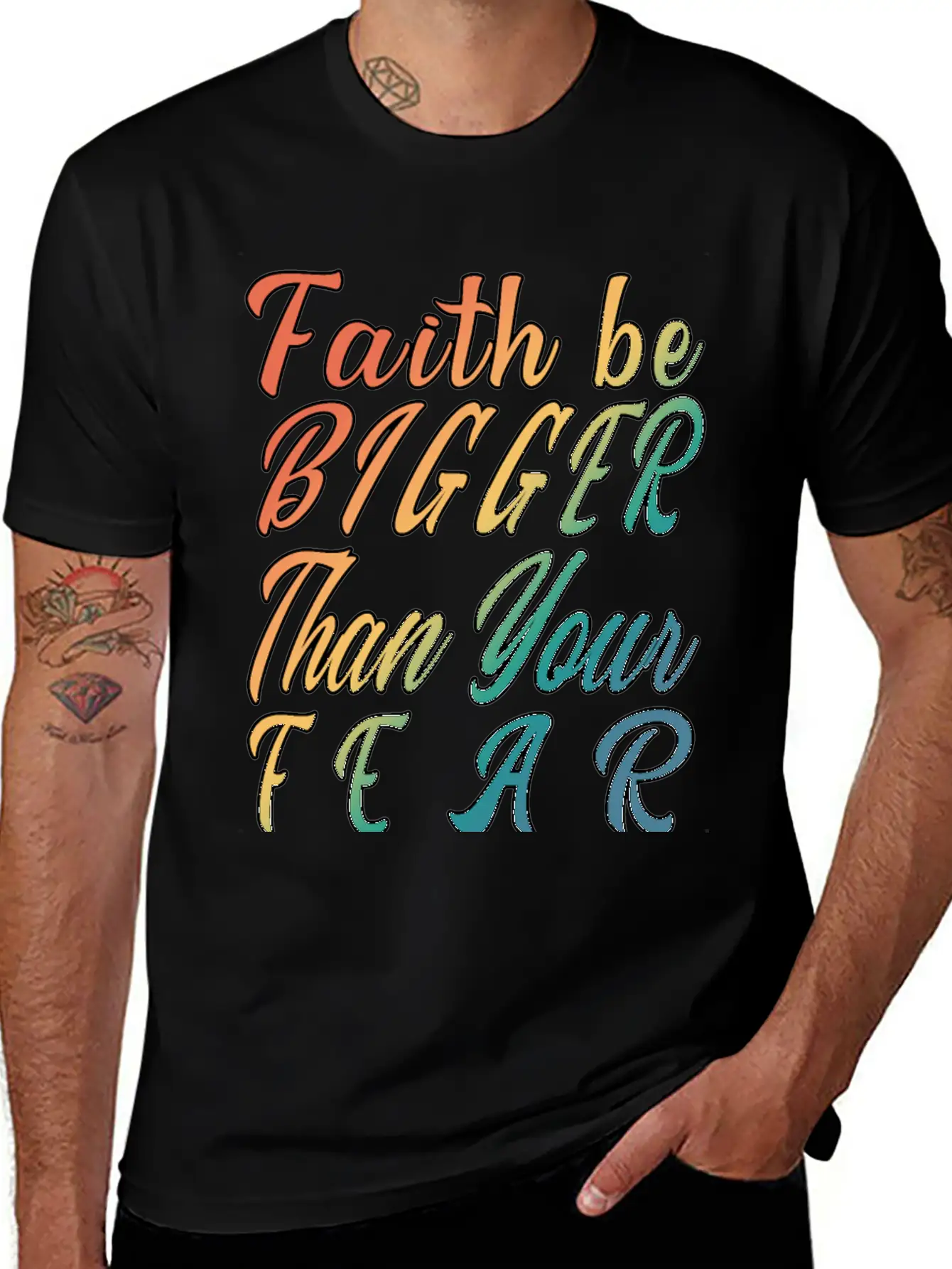 Faith Be Bigger Than Your Fear Stylish Everyday T-Shirt – Unisex Basic Cotton Tee