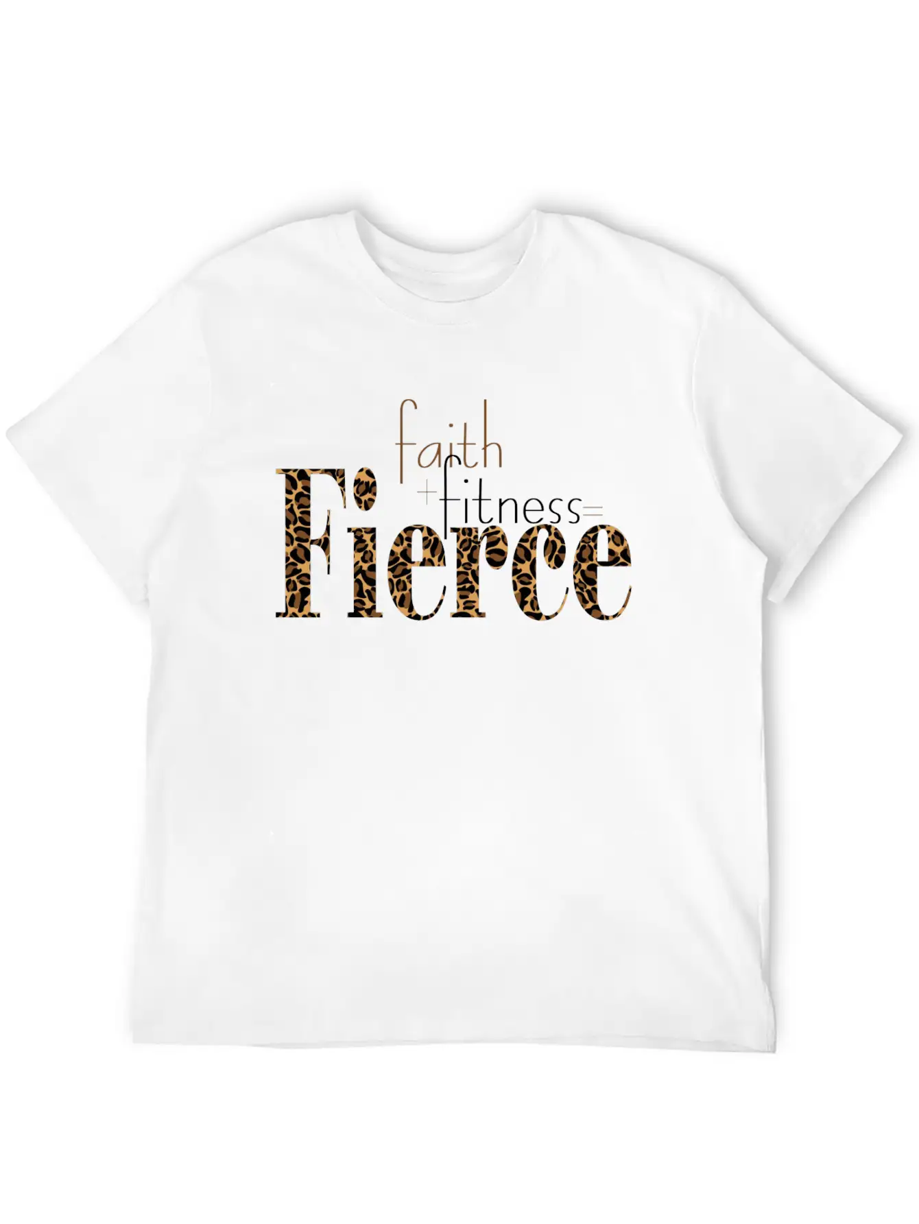 Faith Fitness Fierce Unisex Short Sleeve Soft Cotton T-Shirt – Casual Everyday Wear