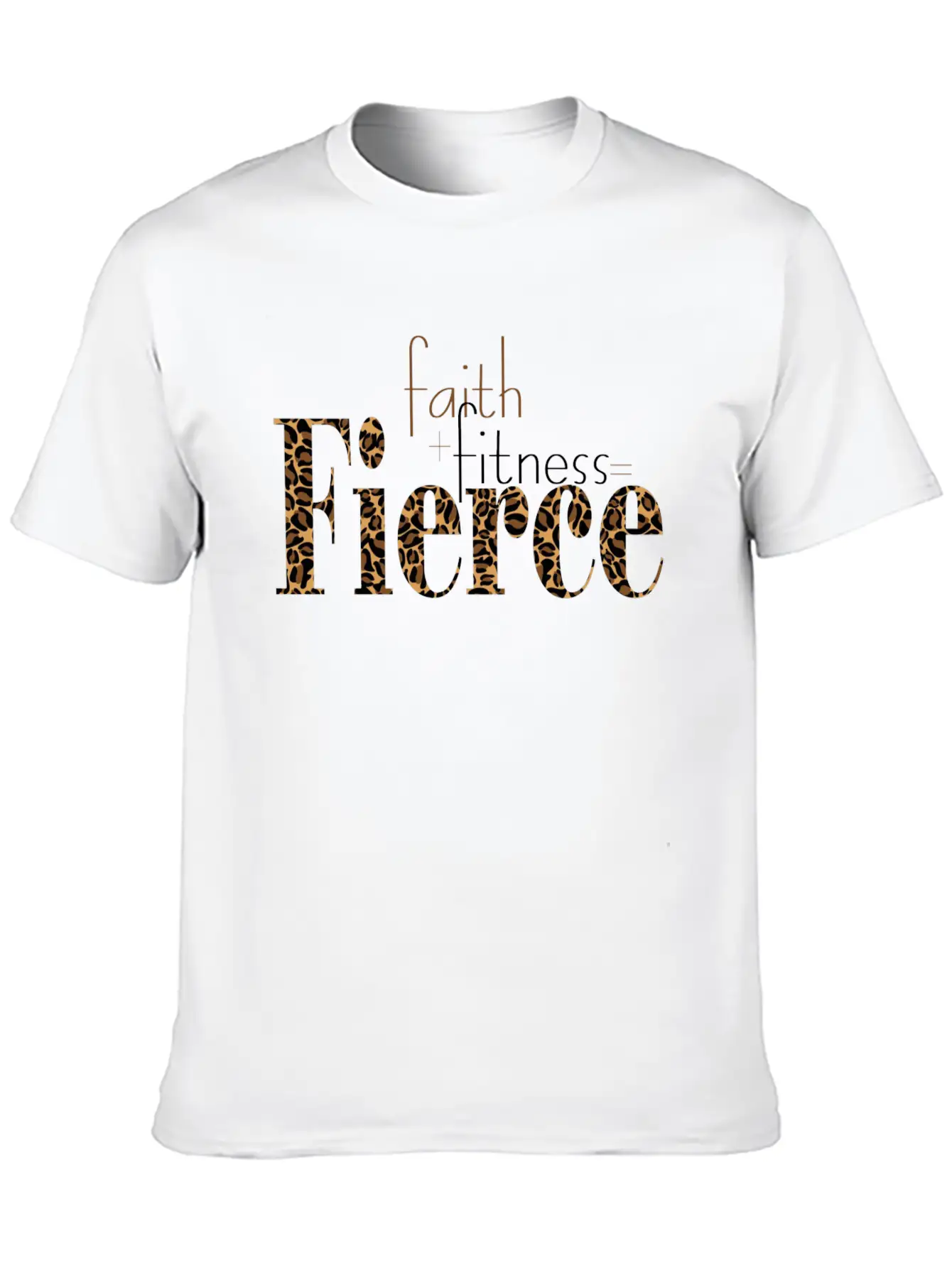 Faith Fitness Fierce Unisex Short Sleeve Soft Cotton T-Shirt – Casual Everyday Wear