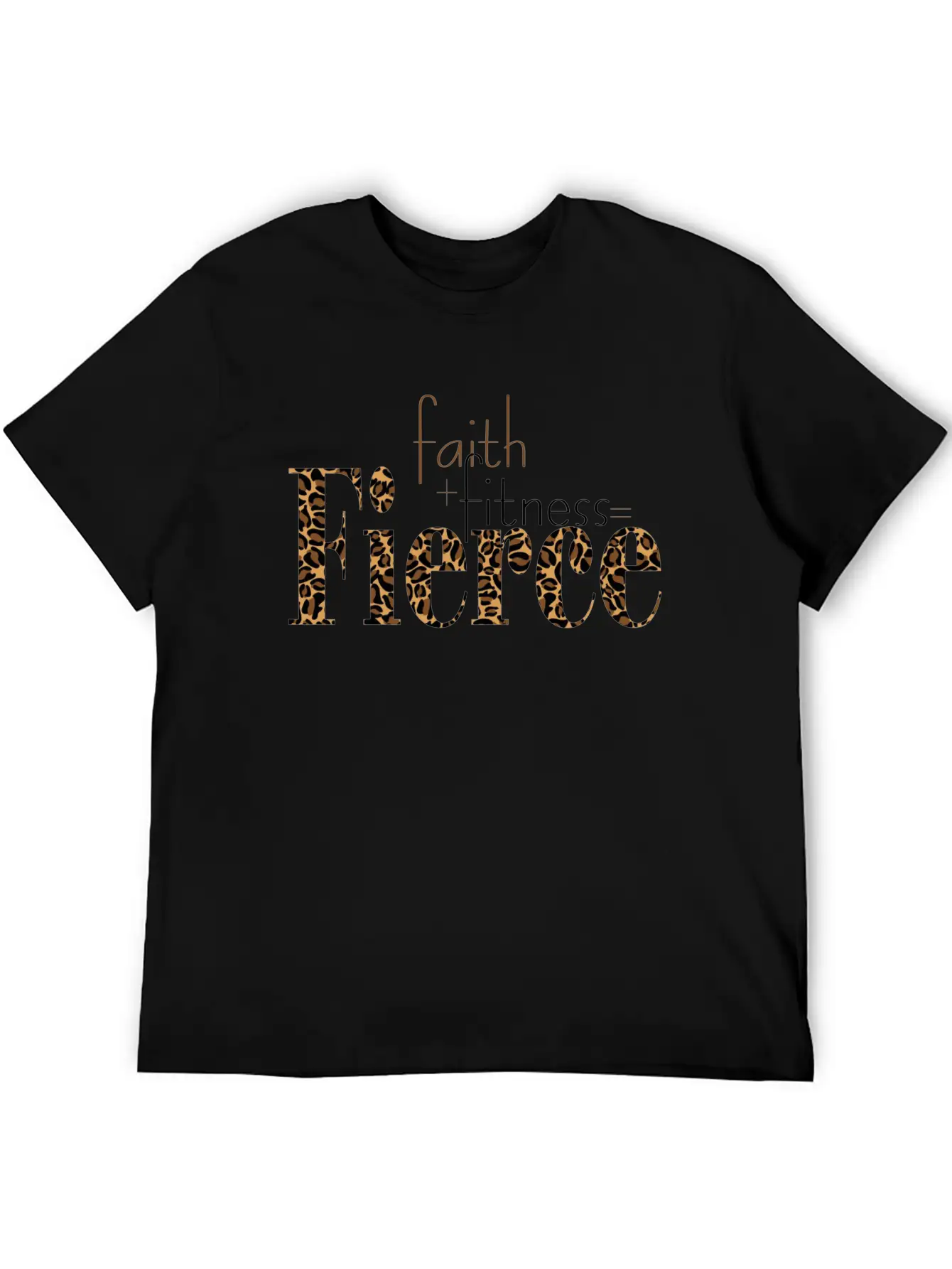 Faith Fitness Fierce Unisex Short Sleeve Soft Cotton T-Shirt – Casual Everyday Wear