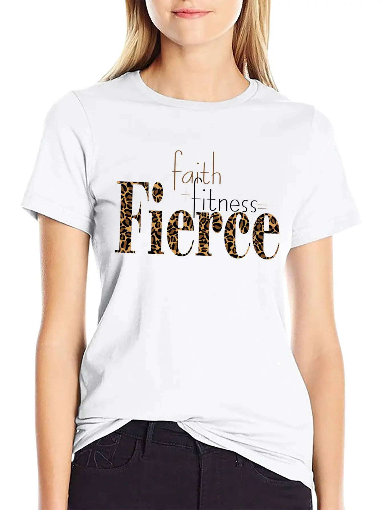 Faith Fitness Fierce Unisex Short Sleeve Soft Cotton T-Shirt – Casual Everyday Wear