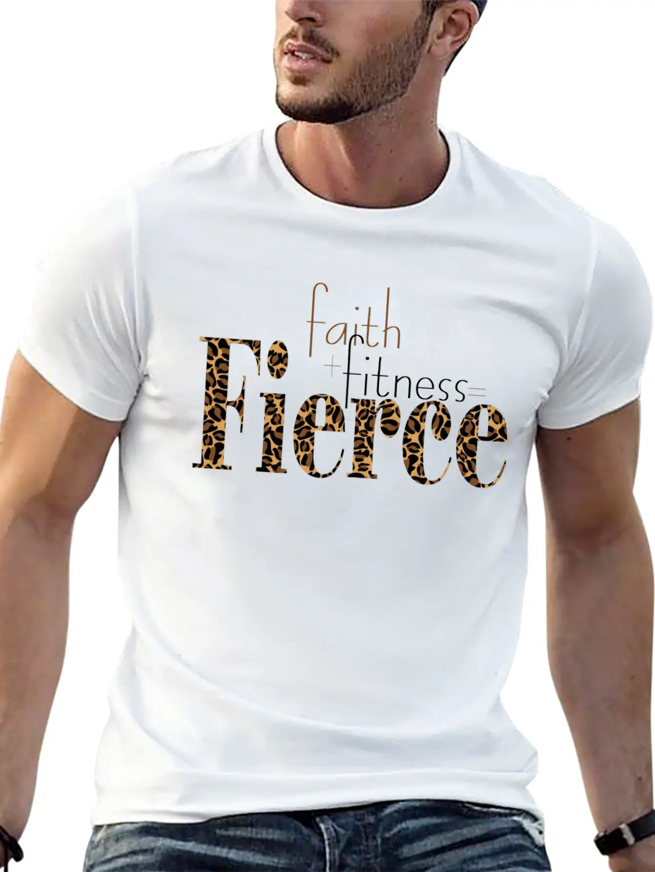 Faith Fitness Fierce Unisex Short Sleeve Soft Cotton T-Shirt – Casual Everyday Wear