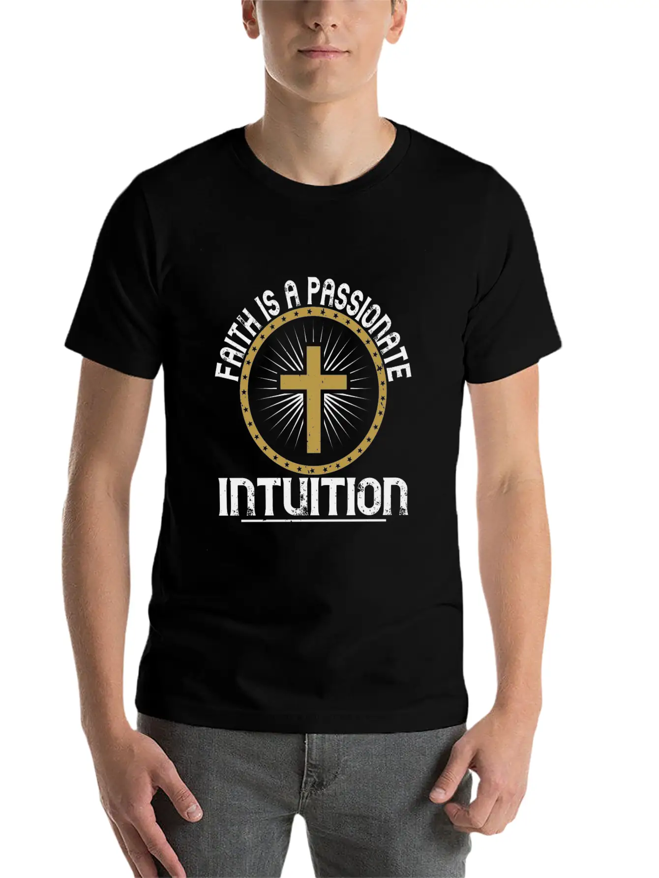 Faith Is A Passionate Intuition Comfortable Minimalist Graphic Tee – Summer Style Essential