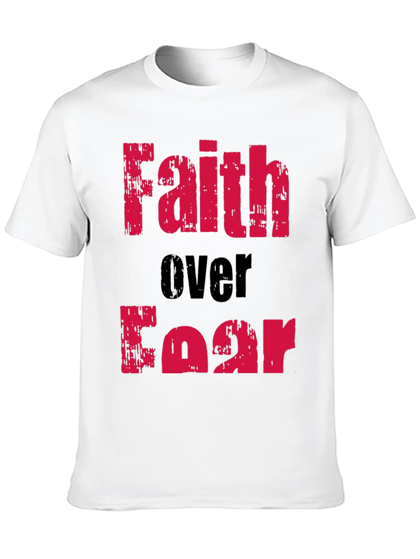 Faith Over Fear Comfortable Minimalist Graphic Tee – Summer Style Essential