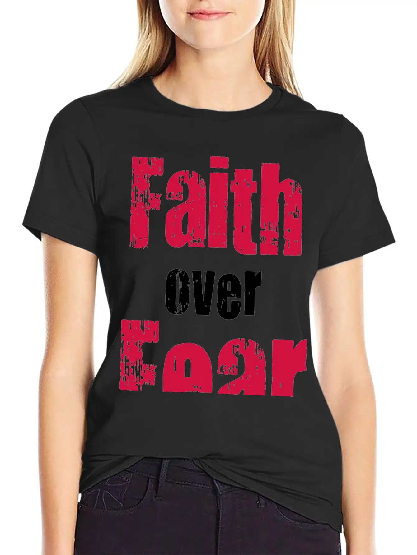 Faith Over Fear Comfortable Minimalist Graphic Tee – Summer Style Essential