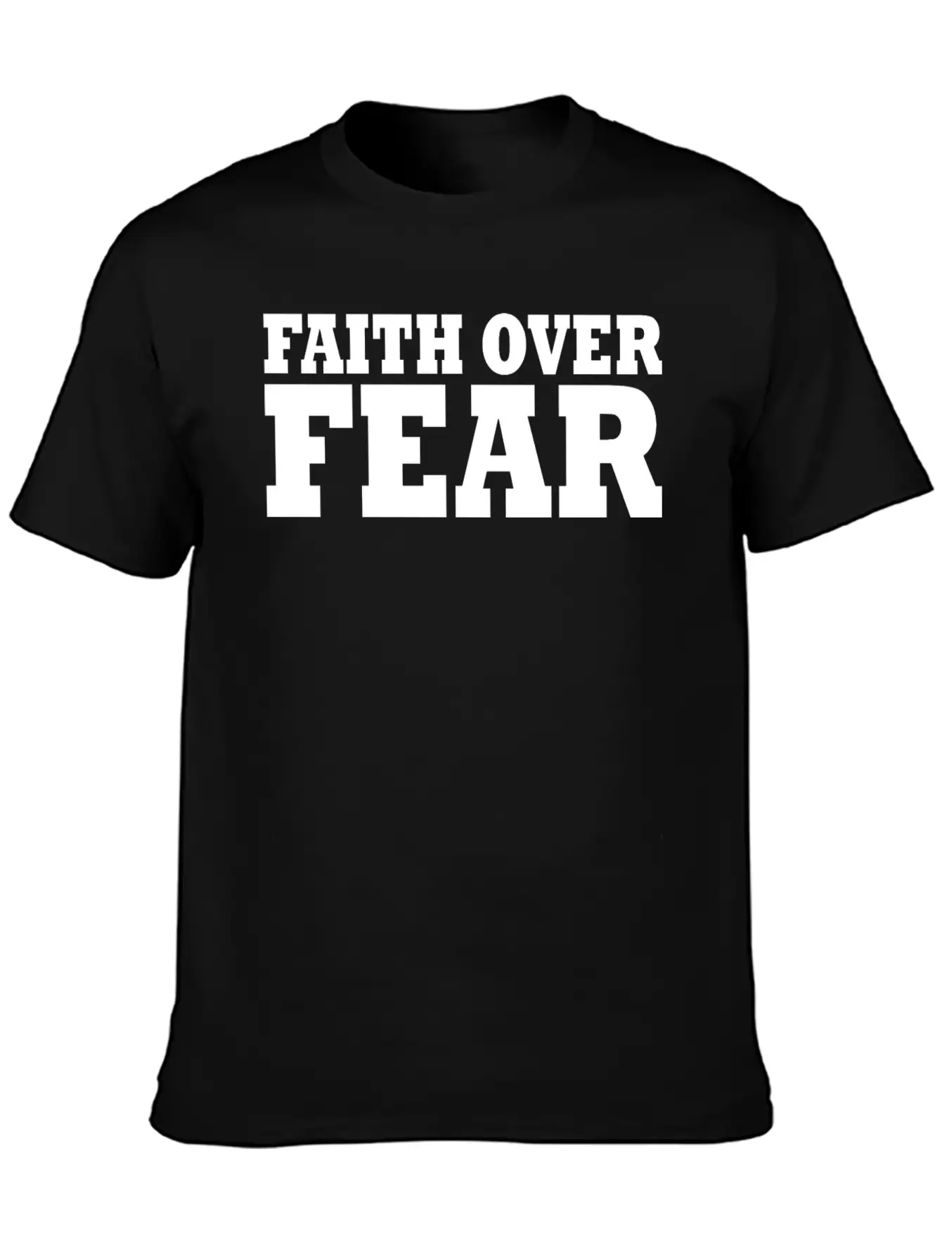 Faith Over Fear Timeless Short Sleeve Tee – Comfy And Minimalist Design