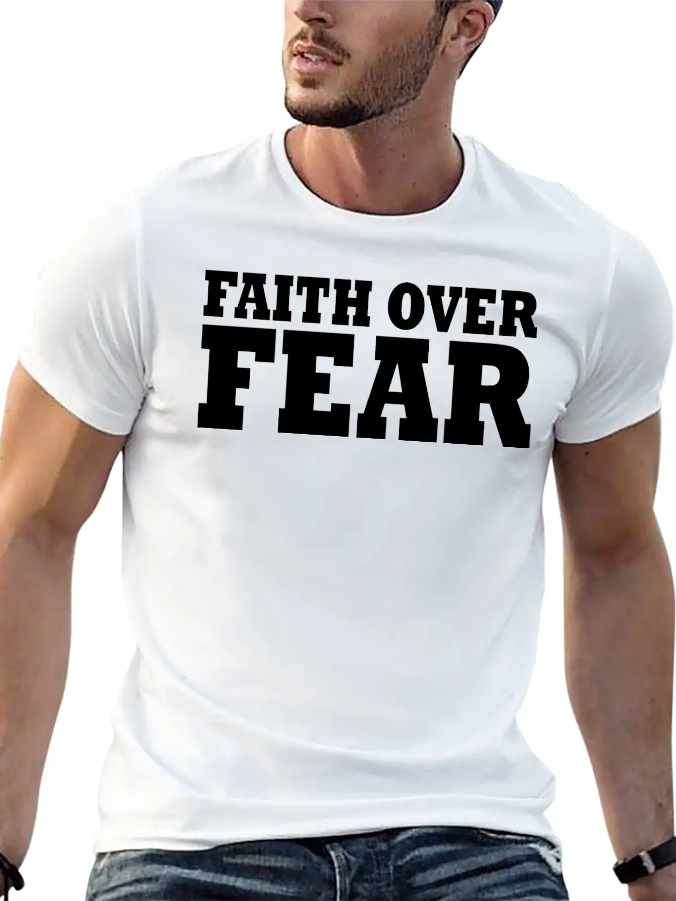 Faith Over Fear Timeless Short Sleeve Tee – Comfy And Minimalist Design