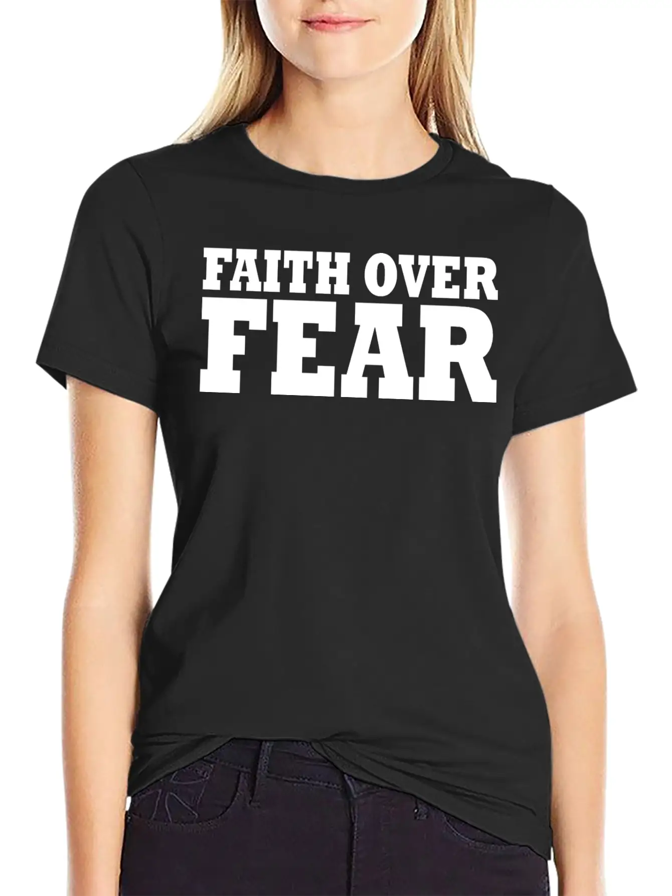 Faith Over Fear Timeless Short Sleeve Tee – Comfy And Minimalist Design