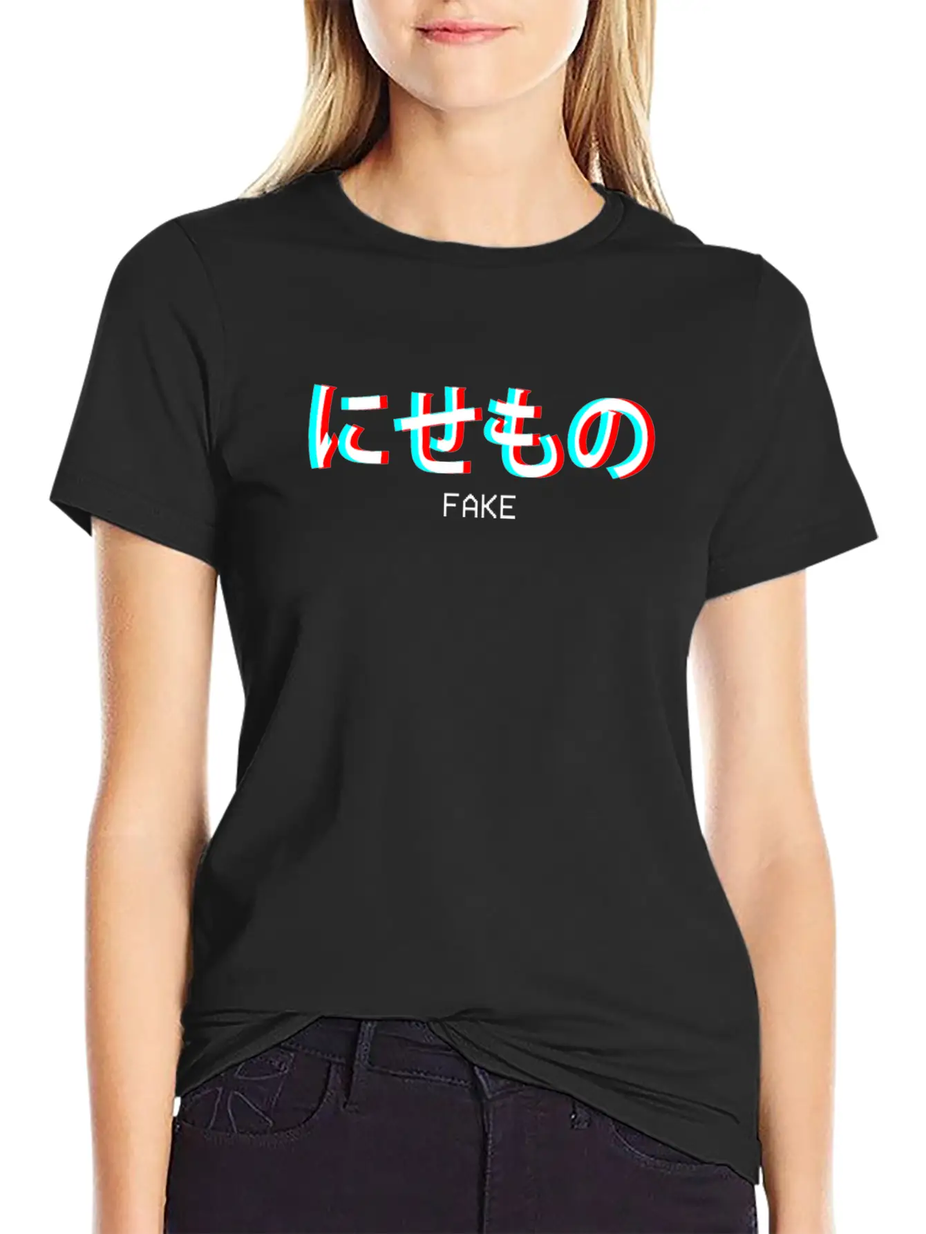 Fake Japanese Vaporwave Aesthetic Gift Unisex Short Sleeve Soft Cotton T-Shirt – Casual Everyday Wear