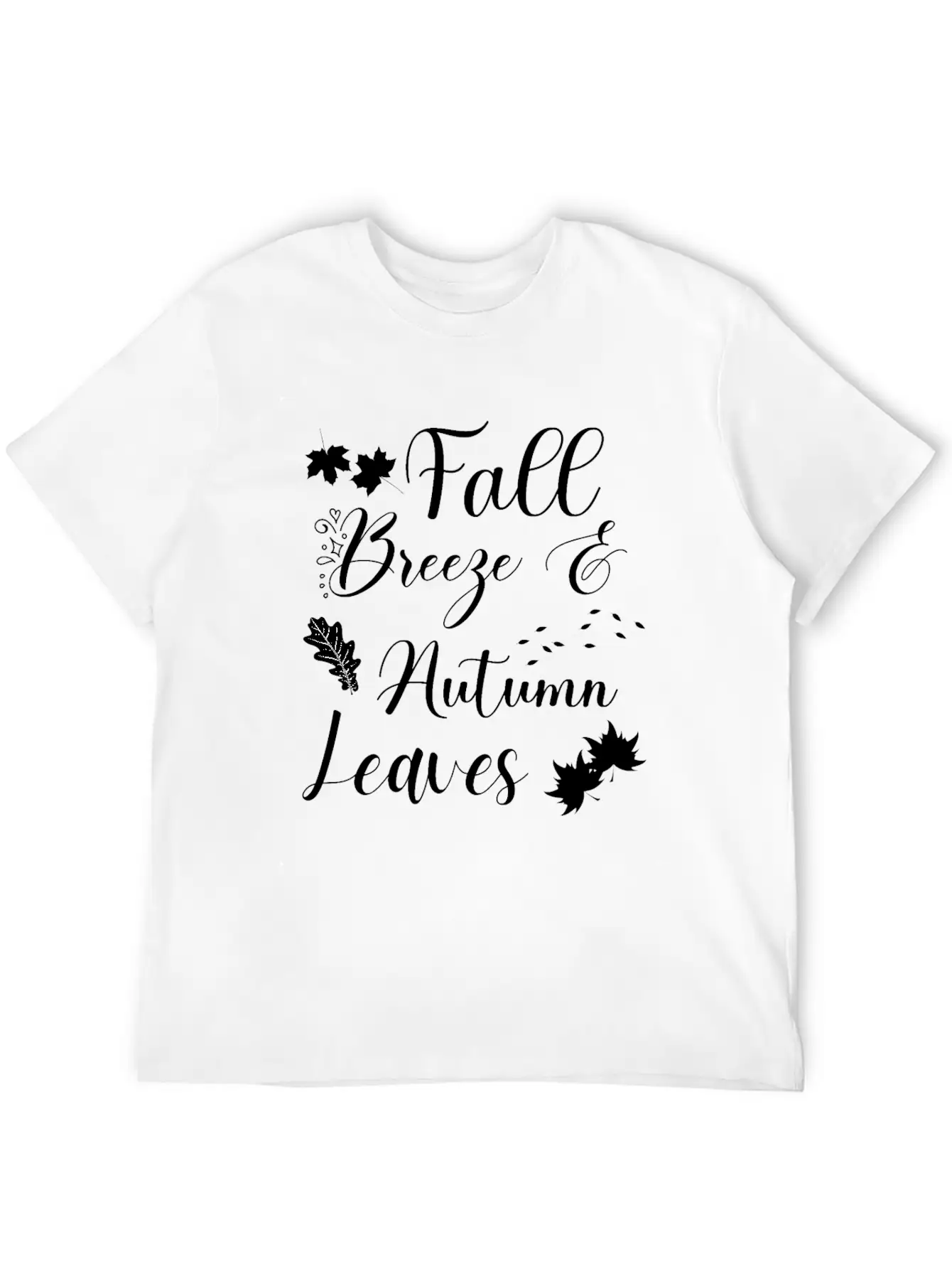 Fall Breeze And Autumn Leaves Unisex Short Sleeve Soft Cotton T-Shirt – Casual Everyday Wear