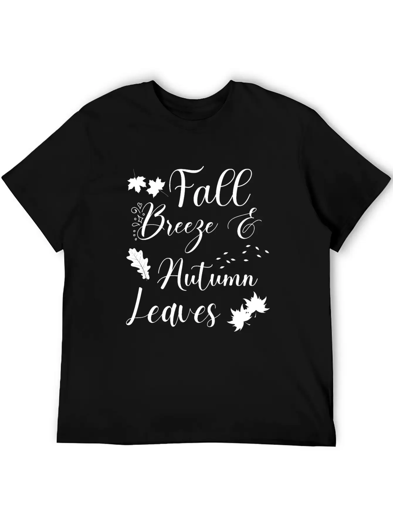 Fall Breeze And Autumn Leaves Unisex Short Sleeve Soft Cotton T-Shirt – Casual Everyday Wear