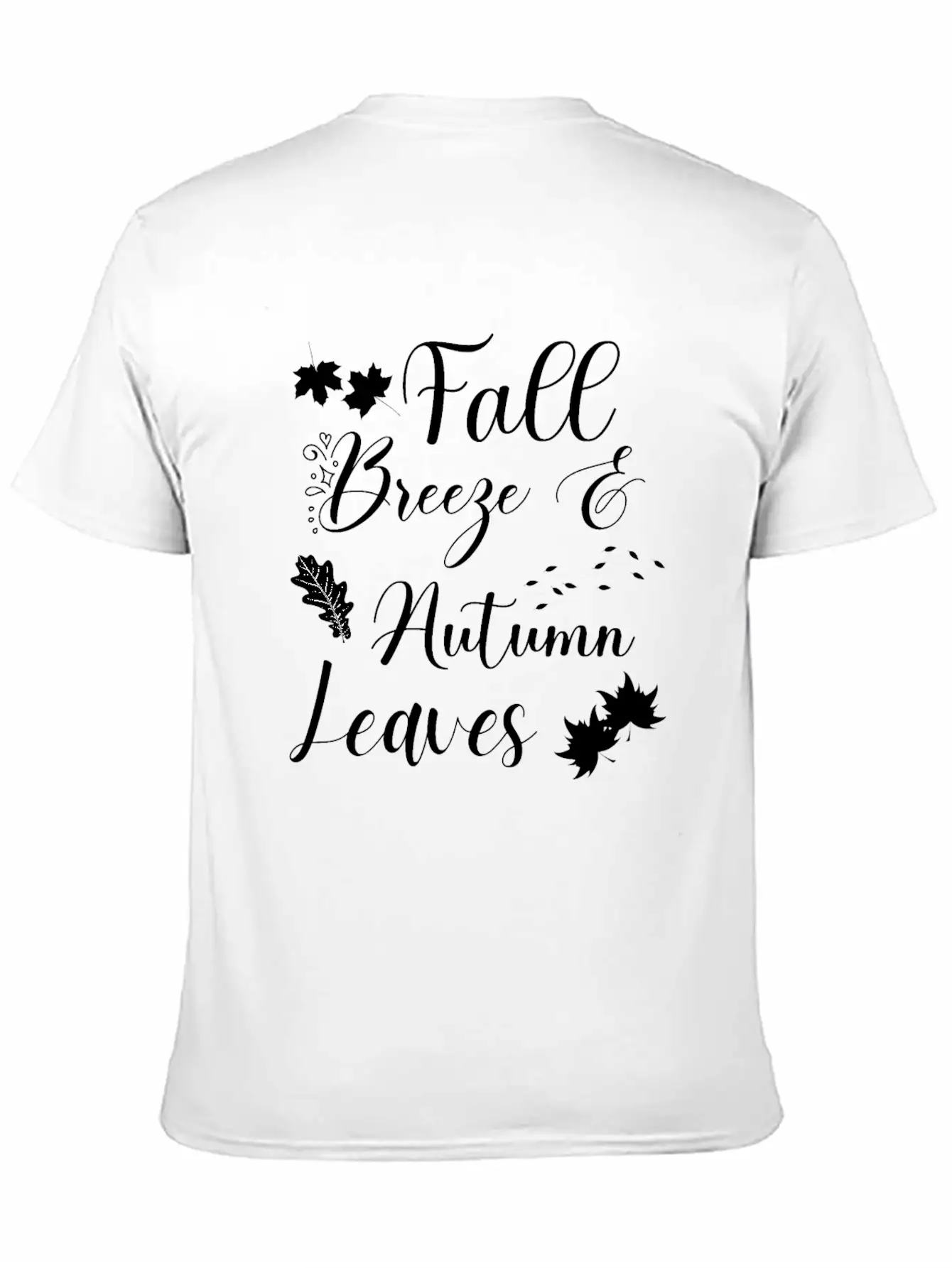 Fall Breeze And Autumn Leaves Unisex Short Sleeve Soft Cotton T-Shirt – Casual Everyday Wear