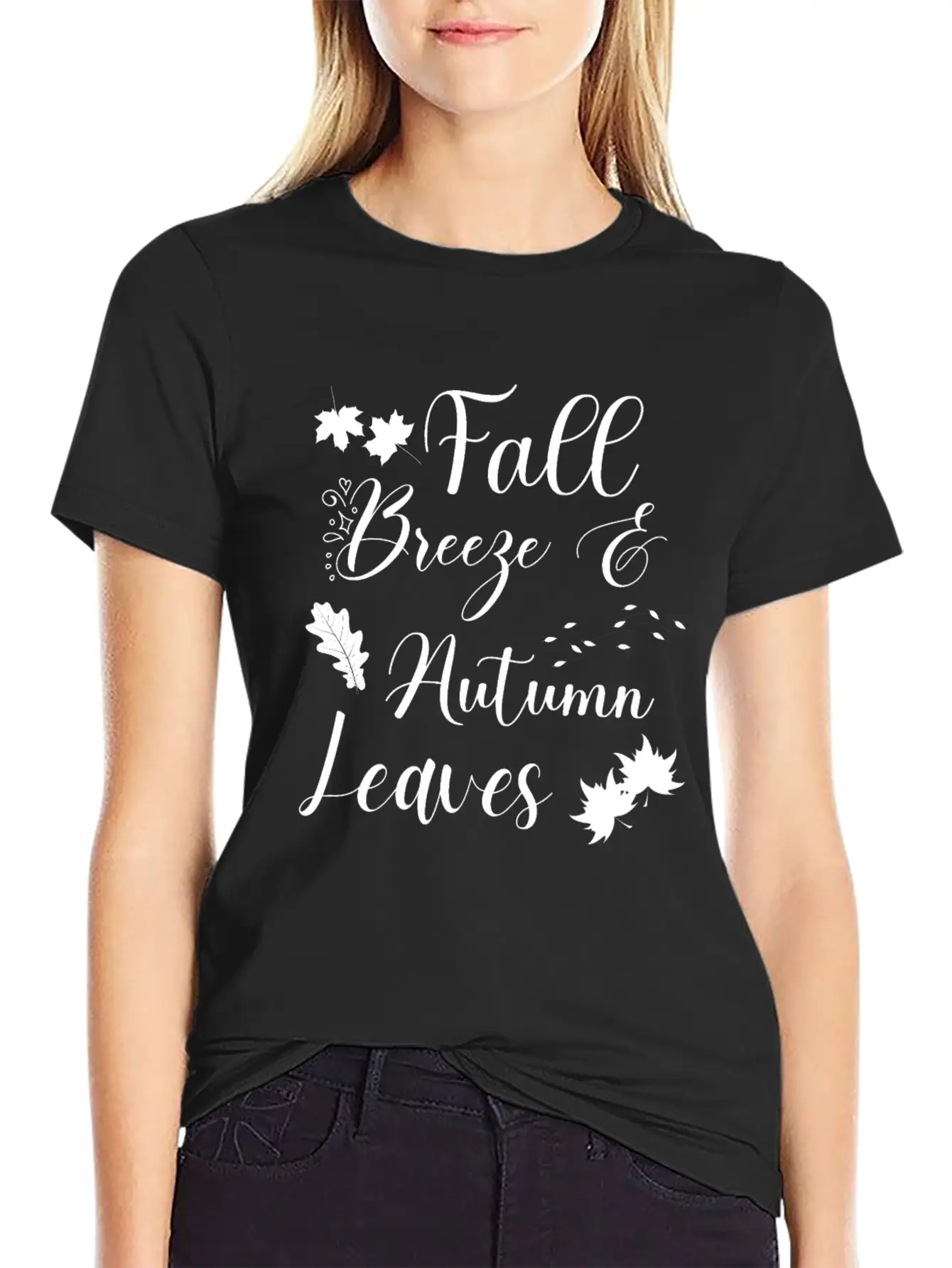 Fall Breeze And Autumn Leaves Unisex Short Sleeve Soft Cotton T-Shirt – Casual Everyday Wear