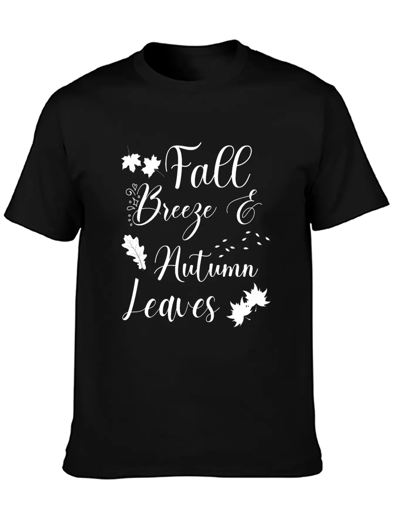 Fall Breeze And Autumn Leaves Unisex Short Sleeve Soft Cotton T-Shirt – Casual Everyday Wear