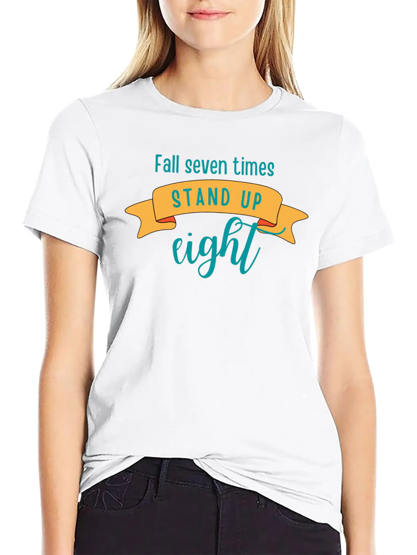 FALL SEVEN TIMES STAND UP EIGHT Stylish Everyday T-Shirt – Unisex Basic Cotton Tee