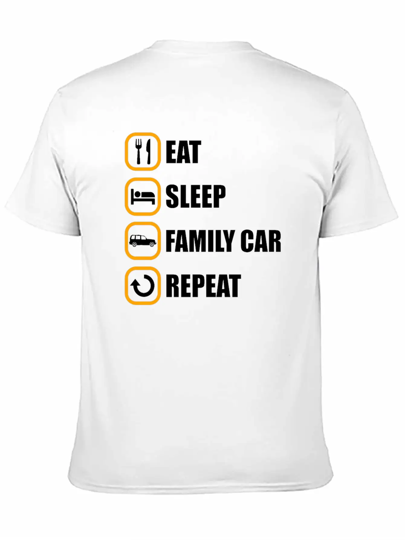 Familienauto Eat Sleep Repeat Comfortable Minimalist Graphic Tee – Summer Style Essential