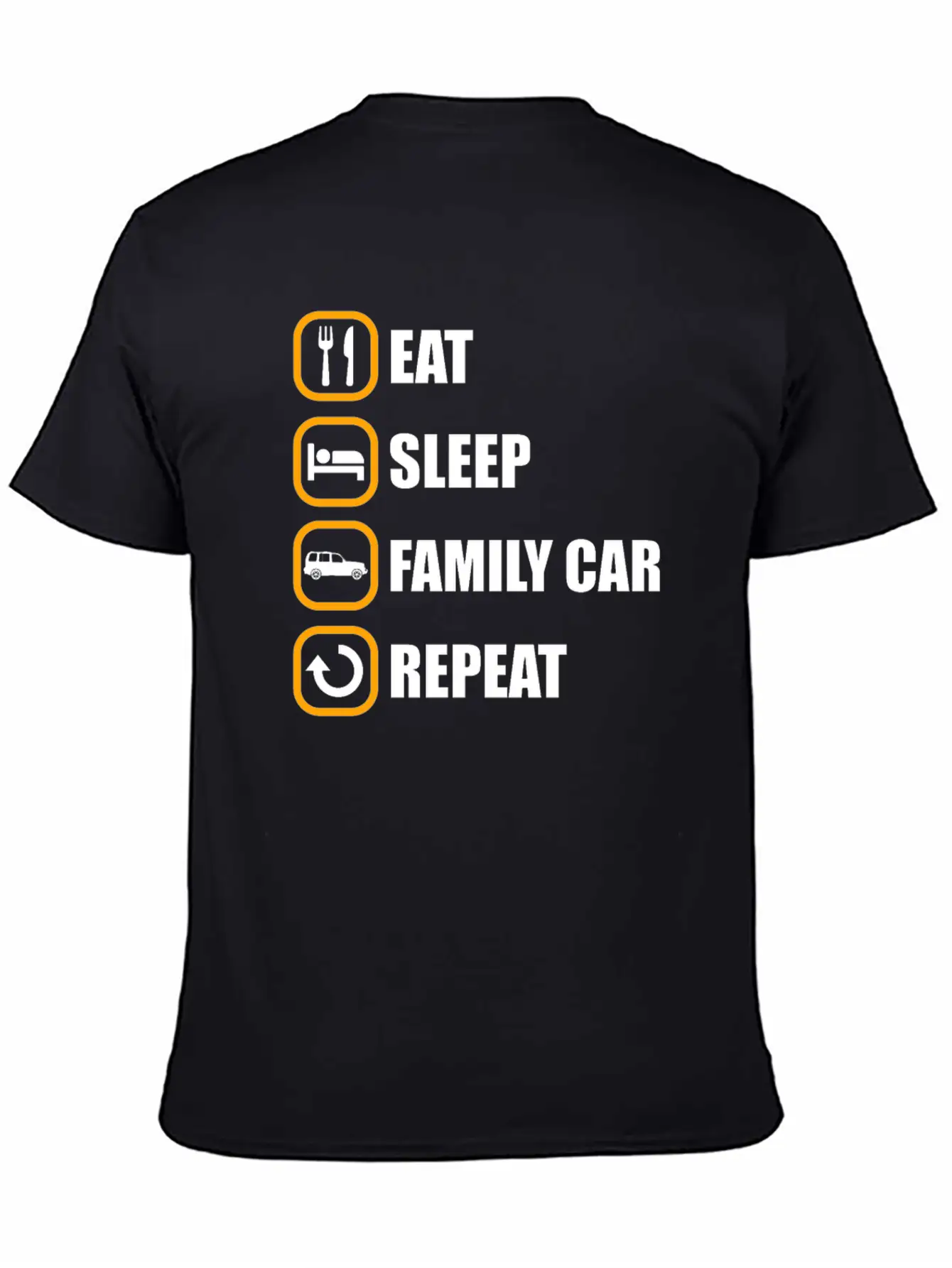 Familienauto Eat Sleep Repeat Comfortable Minimalist Graphic Tee – Summer Style Essential