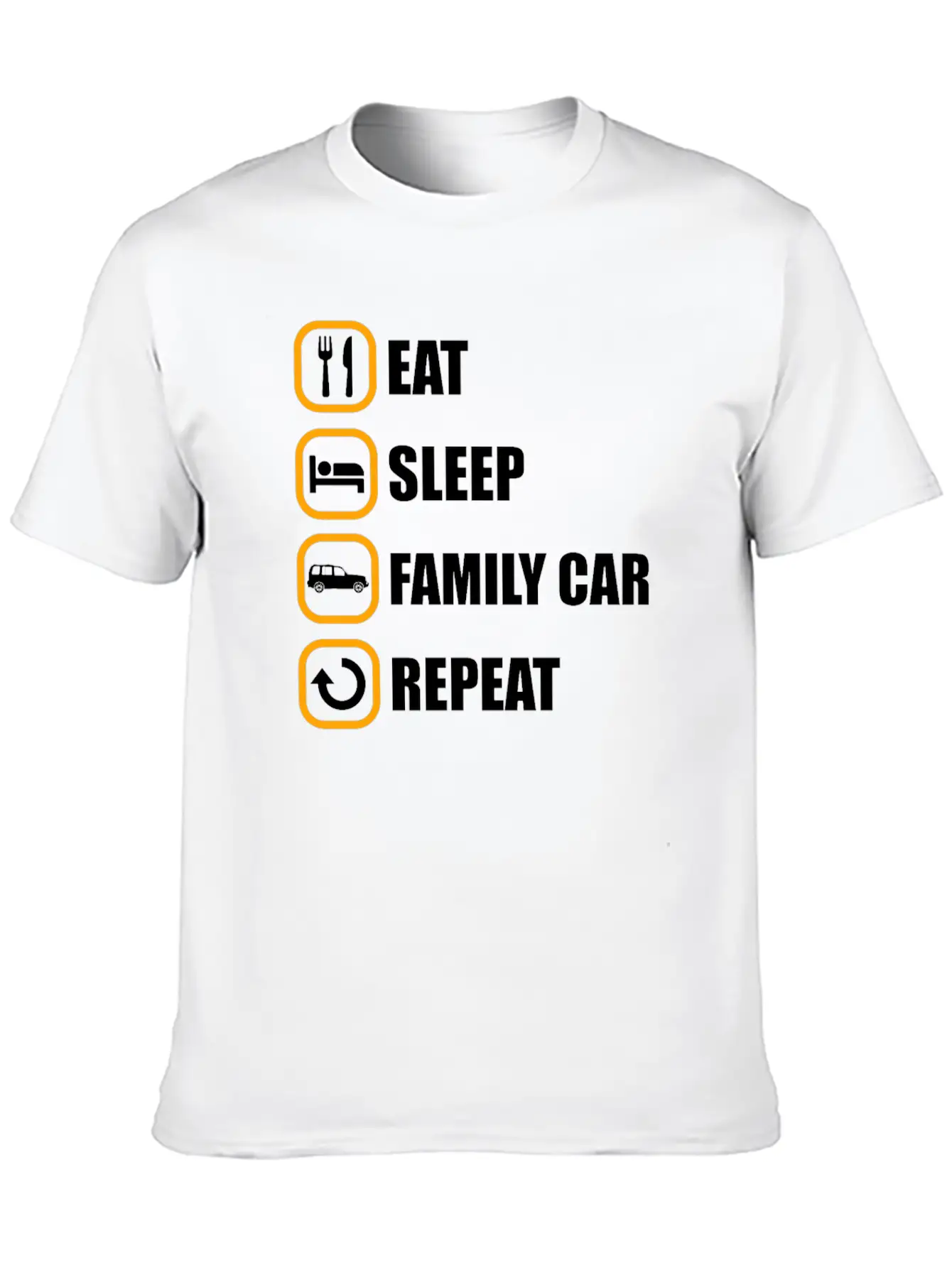 Familienauto Eat Sleep Repeat Comfortable Minimalist Graphic Tee – Summer Style Essential