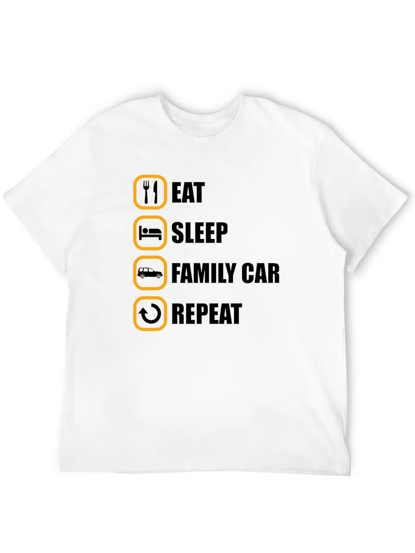 Familienauto Eat Sleep Repeat Comfortable Minimalist Graphic Tee – Summer Style Essential