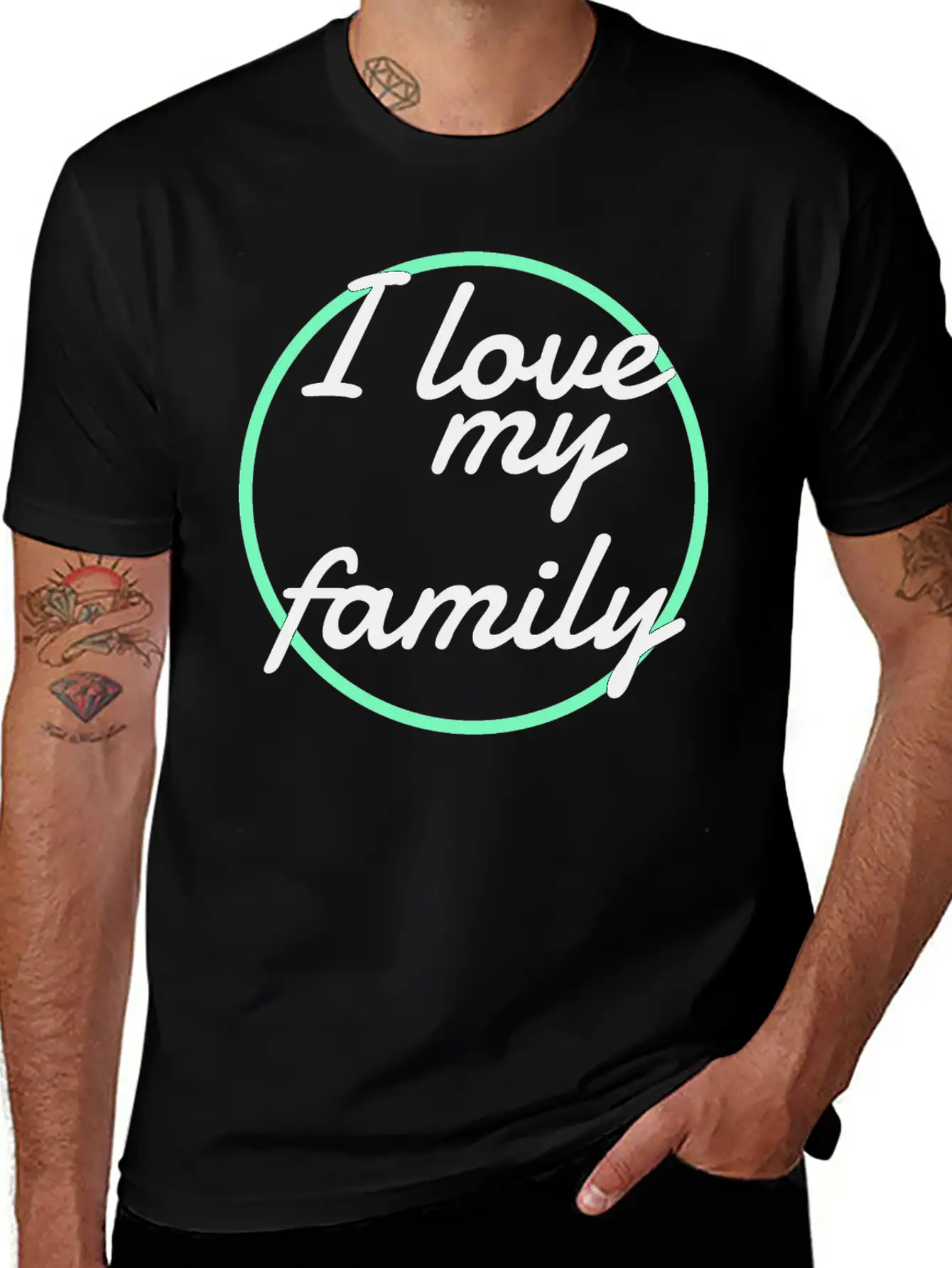 Family - I Love My Family Unisex Short Sleeve Soft Cotton T-Shirt – Casual Everyday Wear