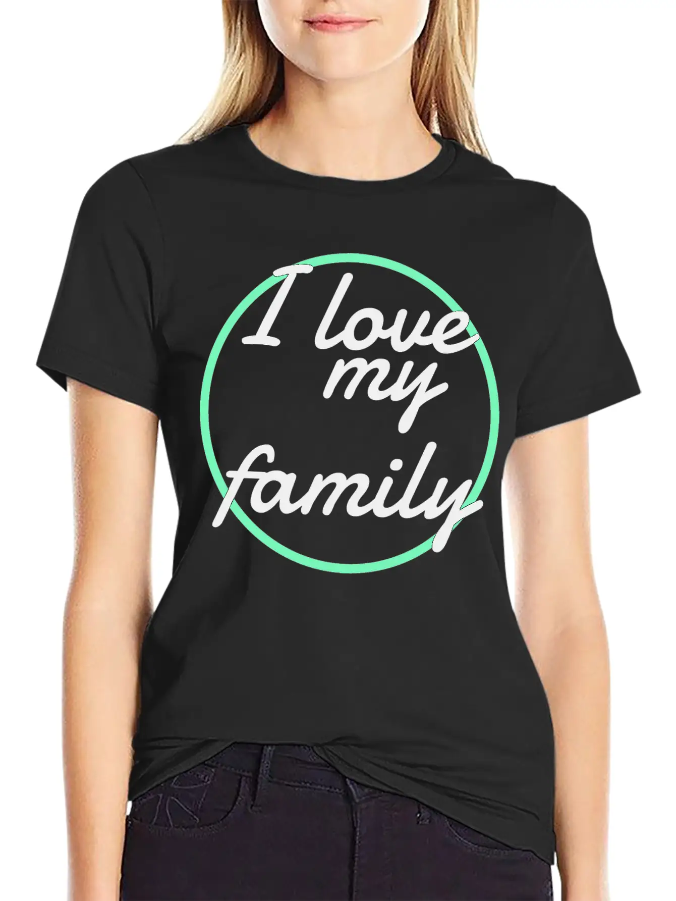 Family - I Love My Family Unisex Short Sleeve Soft Cotton T-Shirt – Casual Everyday Wear