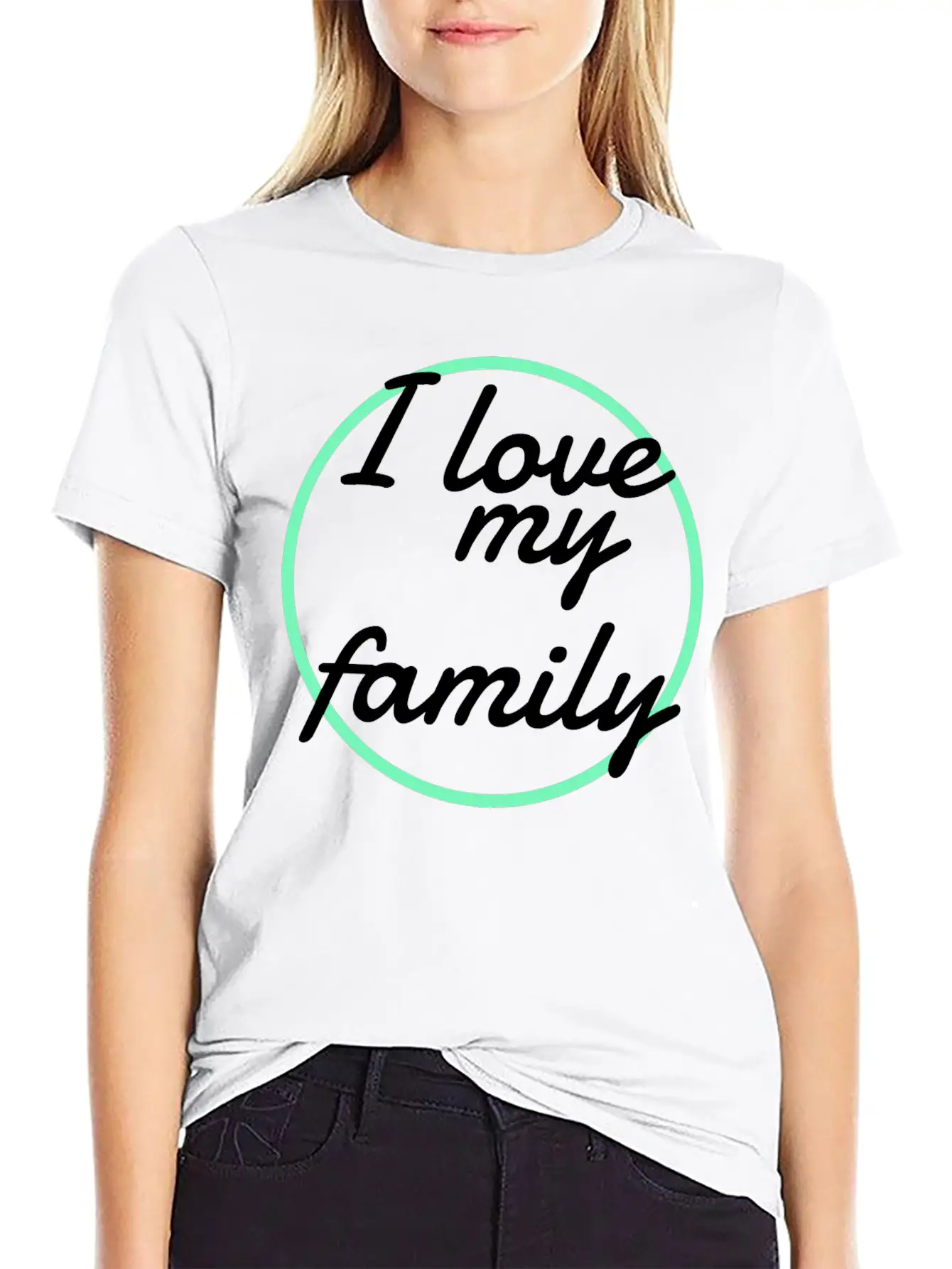 Family - I Love My Family Unisex Short Sleeve Soft Cotton T-Shirt – Casual Everyday Wear