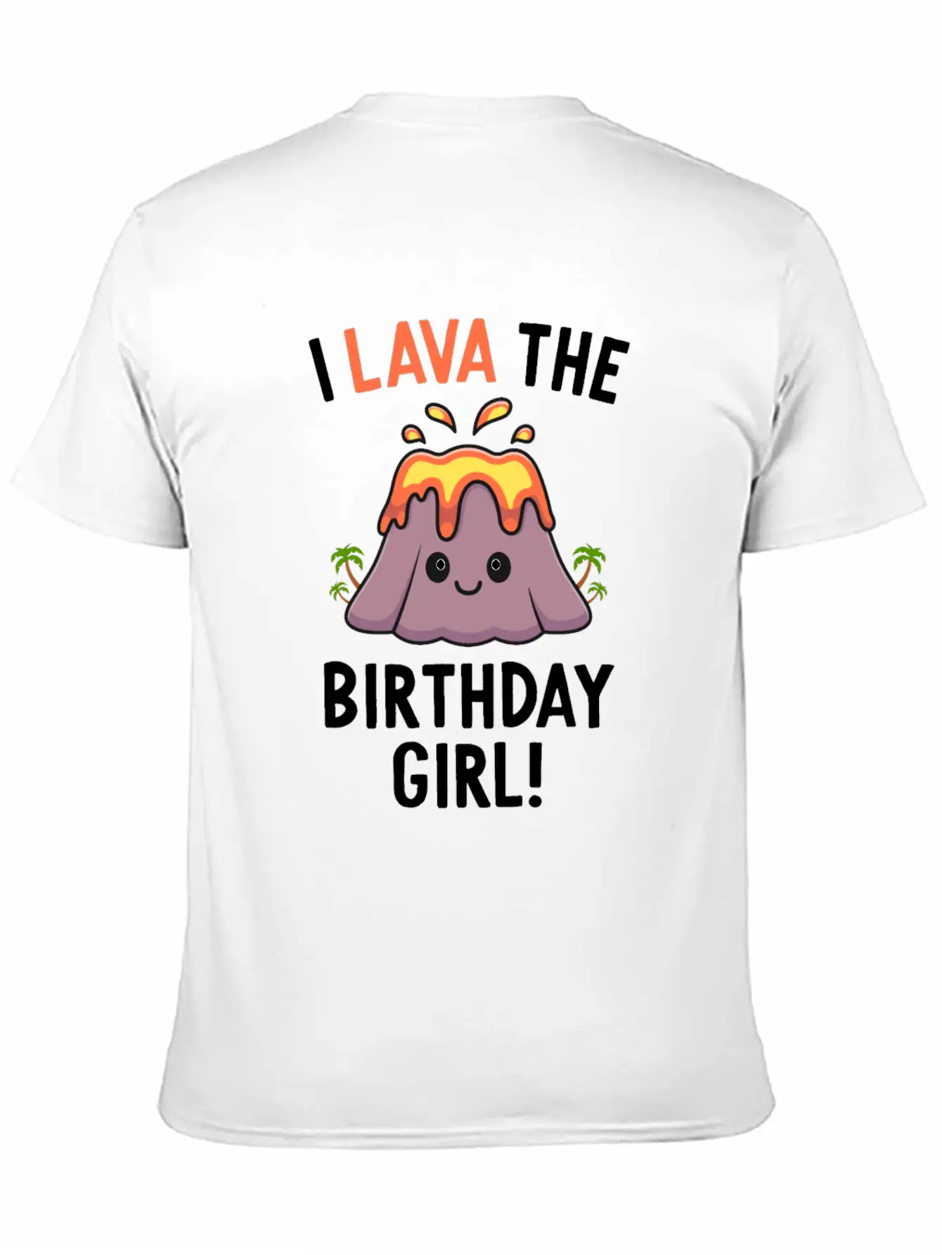 Family Volcano Birthday Party Lava Birthday Girl Stylish Everyday T-Shirt – Unisex Basic Cotton Tee