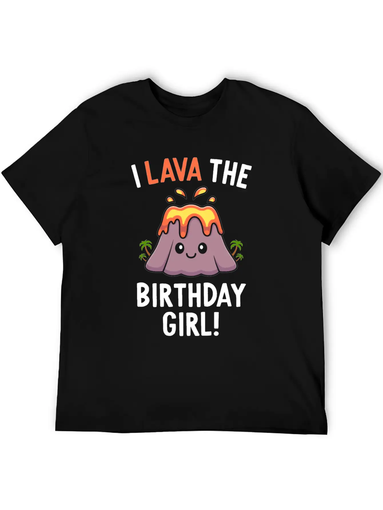 Family Volcano Birthday Party Lava Birthday Girl Stylish Everyday T-Shirt – Unisex Basic Cotton Tee