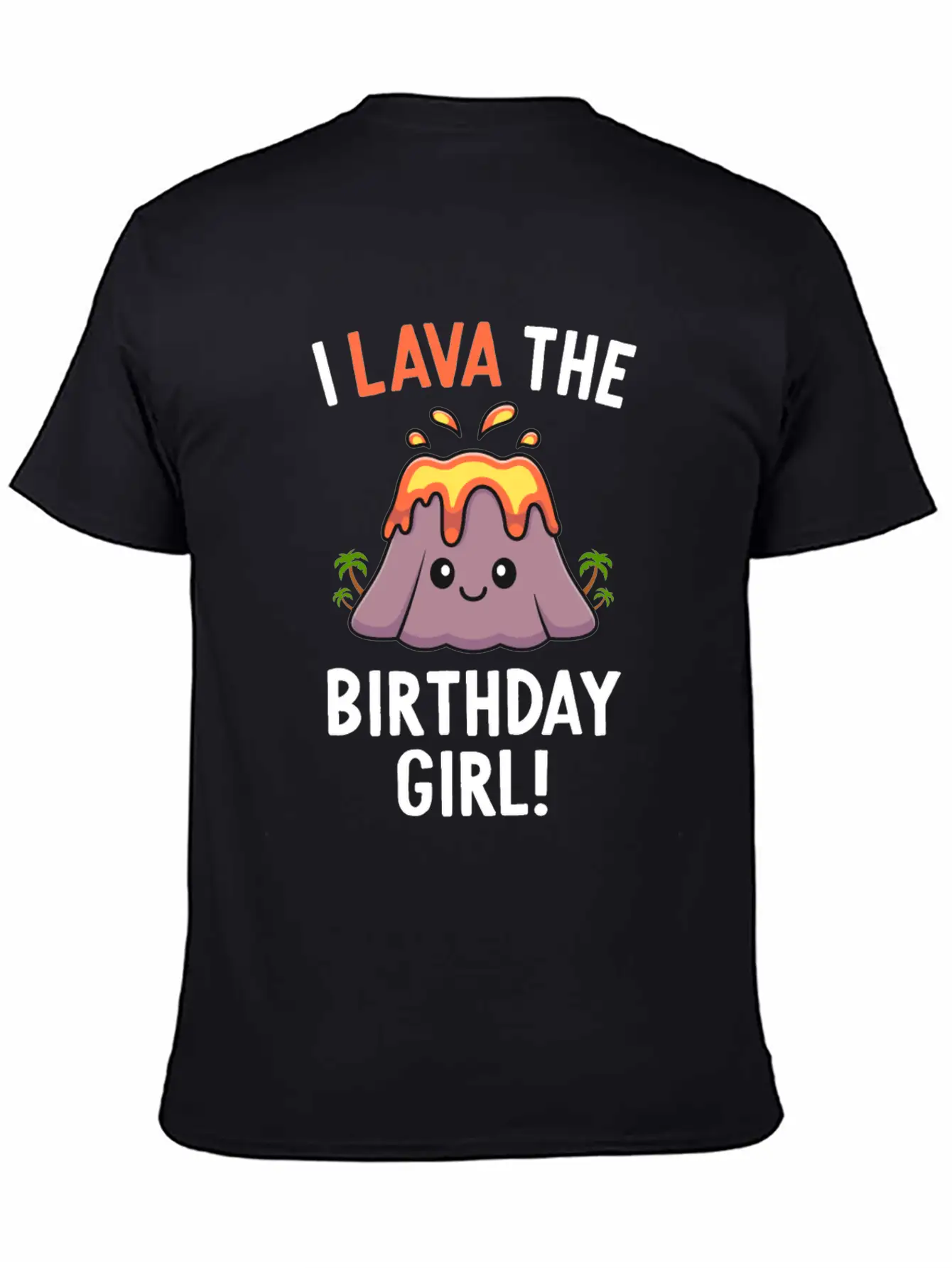 Family Volcano Birthday Party Lava Birthday Girl Stylish Everyday T-Shirt – Unisex Basic Cotton Tee