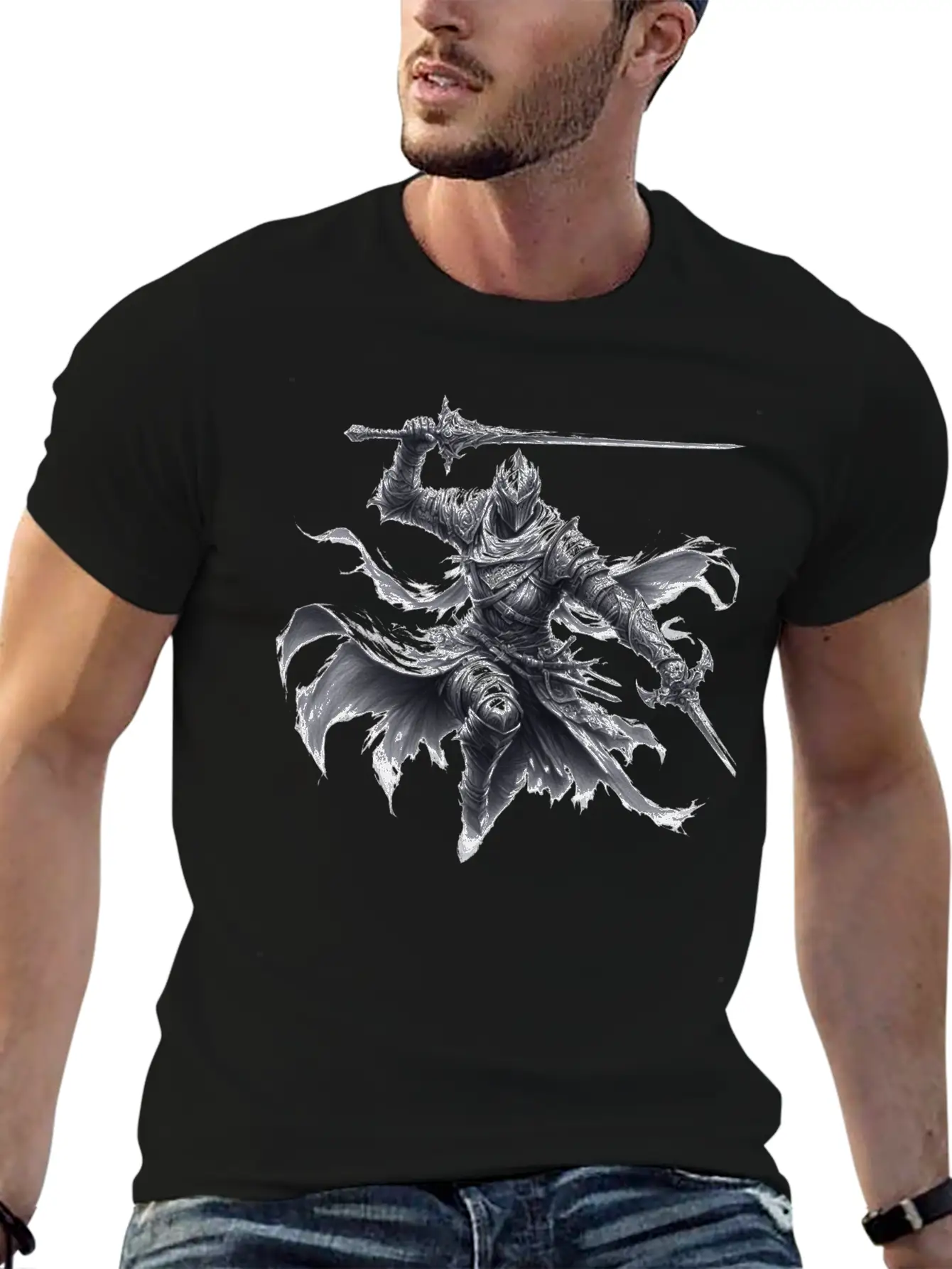 Fantasy Drawing Of A Warrior Art 3 Timeless Short Sleeve Tee – Comfy And Minimalist Design