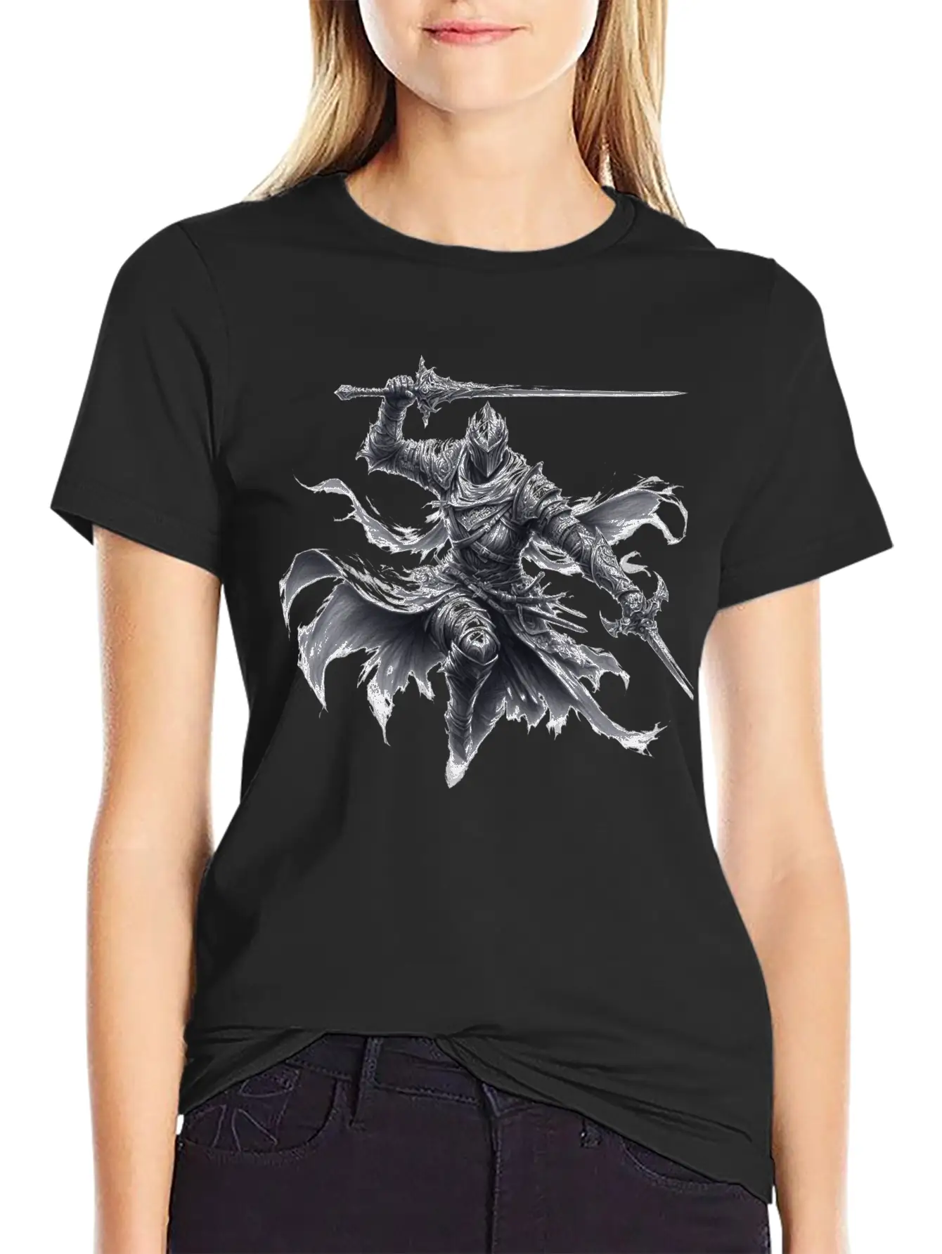 Fantasy Drawing Of A Warrior Art 3 Timeless Short Sleeve Tee – Comfy And Minimalist Design