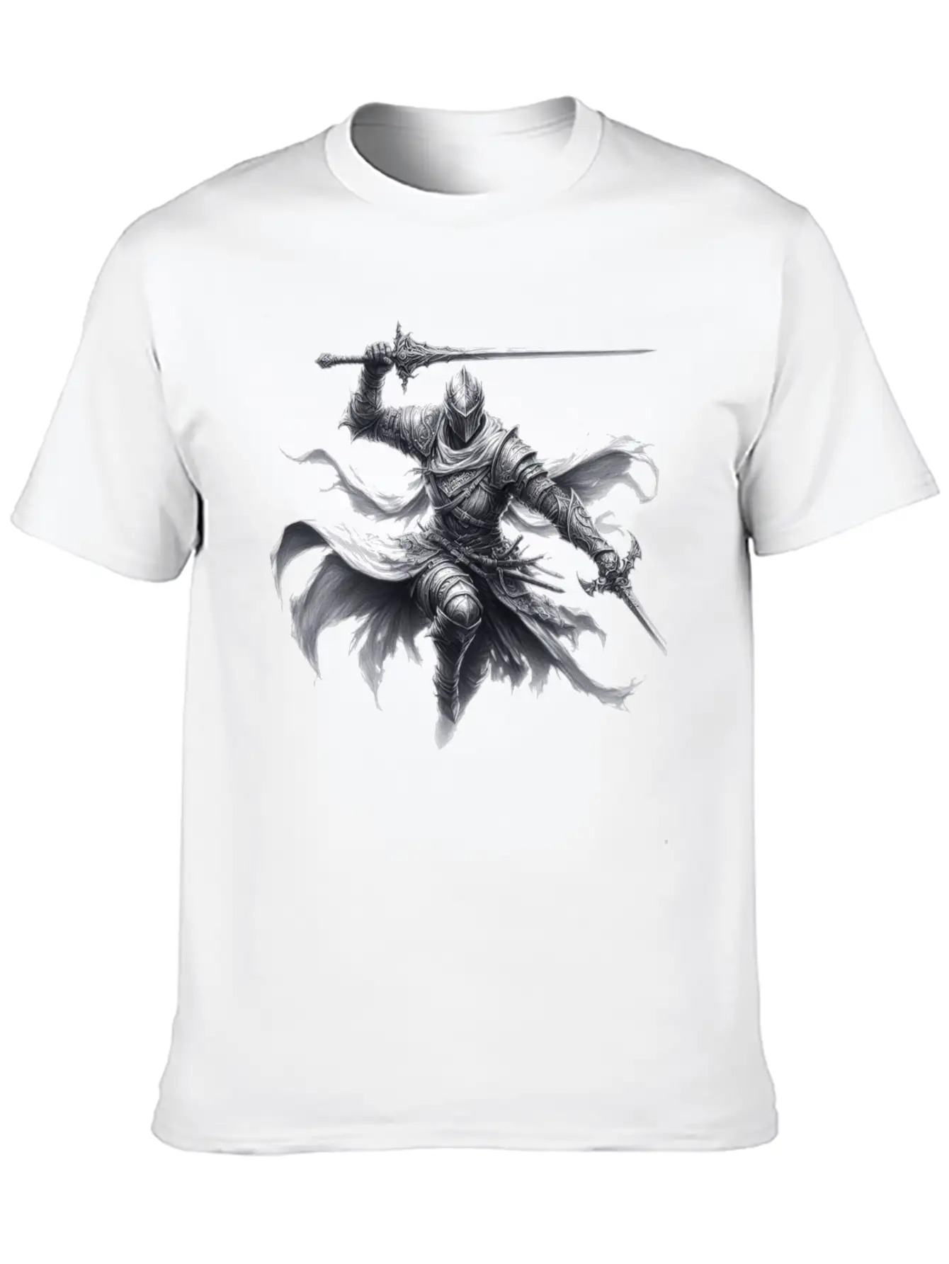 Fantasy Drawing Of A Warrior Art 3 Timeless Short Sleeve Tee – Comfy And Minimalist Design