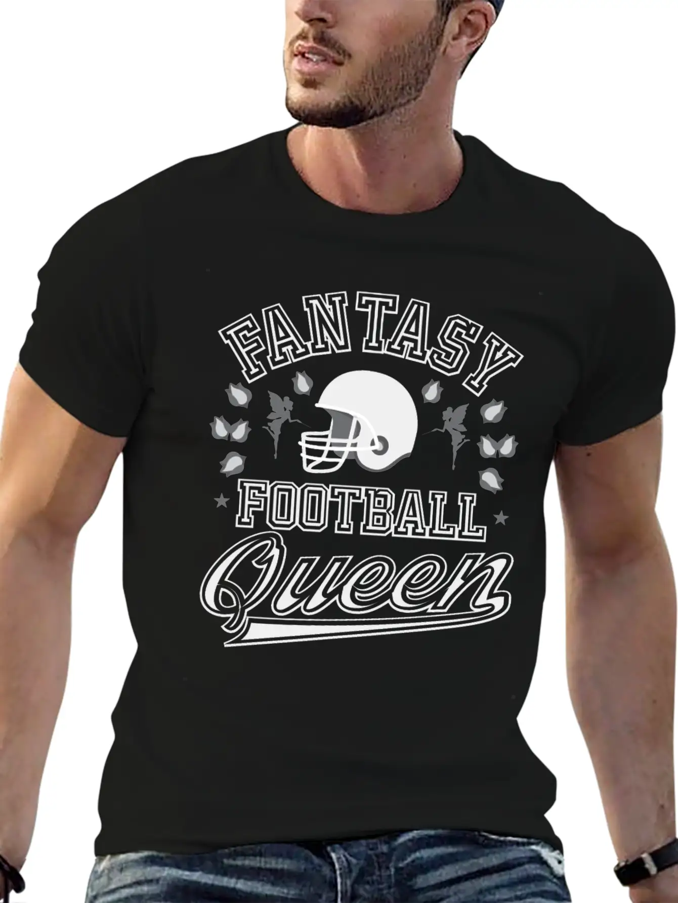 Fantasy Football Queen American I Suck At Gift Basic Graphic T-Shirt – Daily Comfort In Soft Cotton