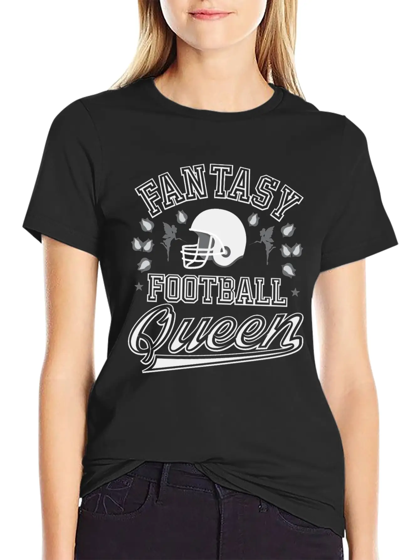 Fantasy Football Queen American I Suck At Gift Basic Graphic T-Shirt – Daily Comfort In Soft Cotton