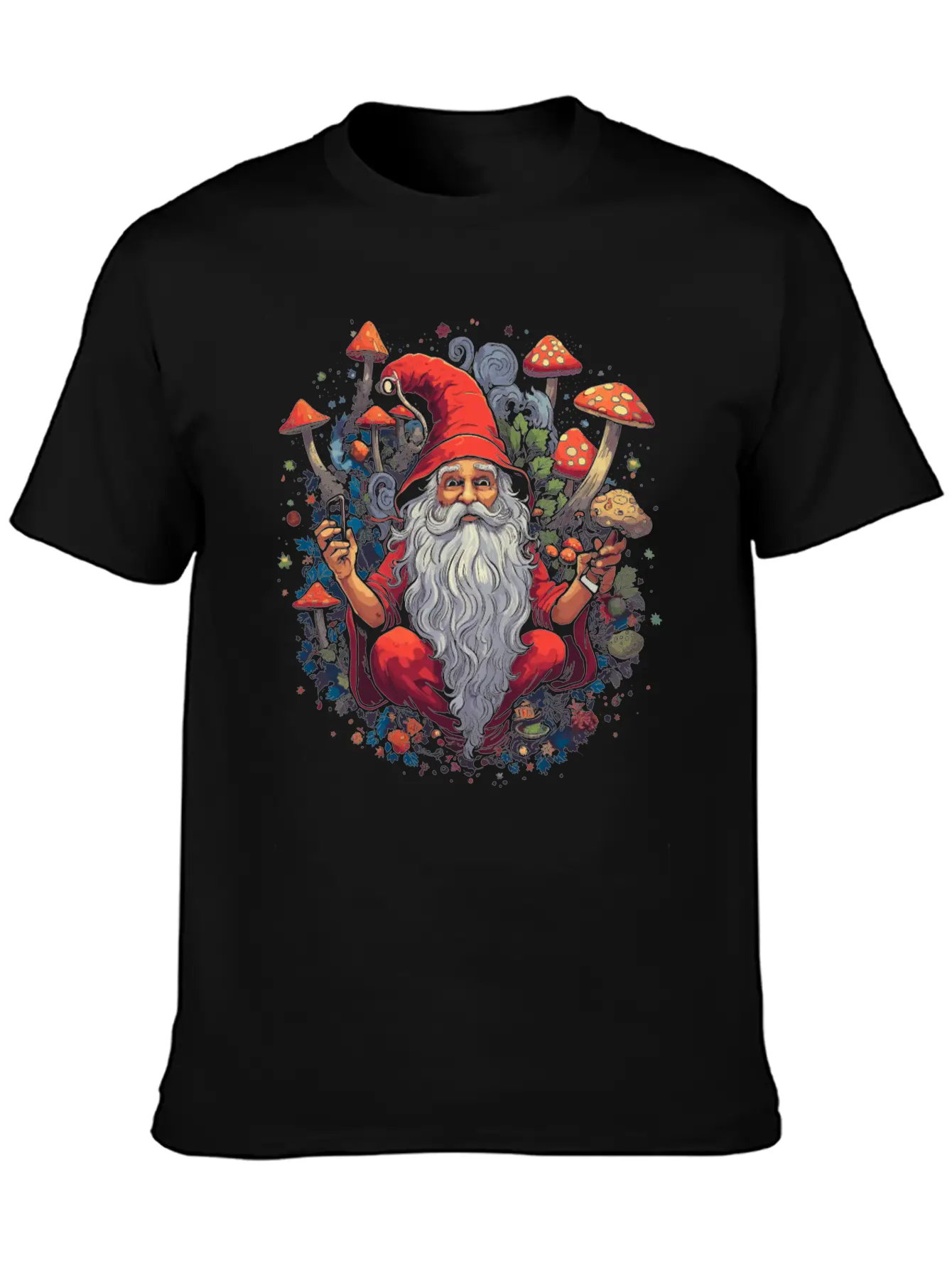 Fantasy Mushroom | Forest | Nature | Goa Festival Timeless Short Sleeve Tee – Comfy And Minimalist Design