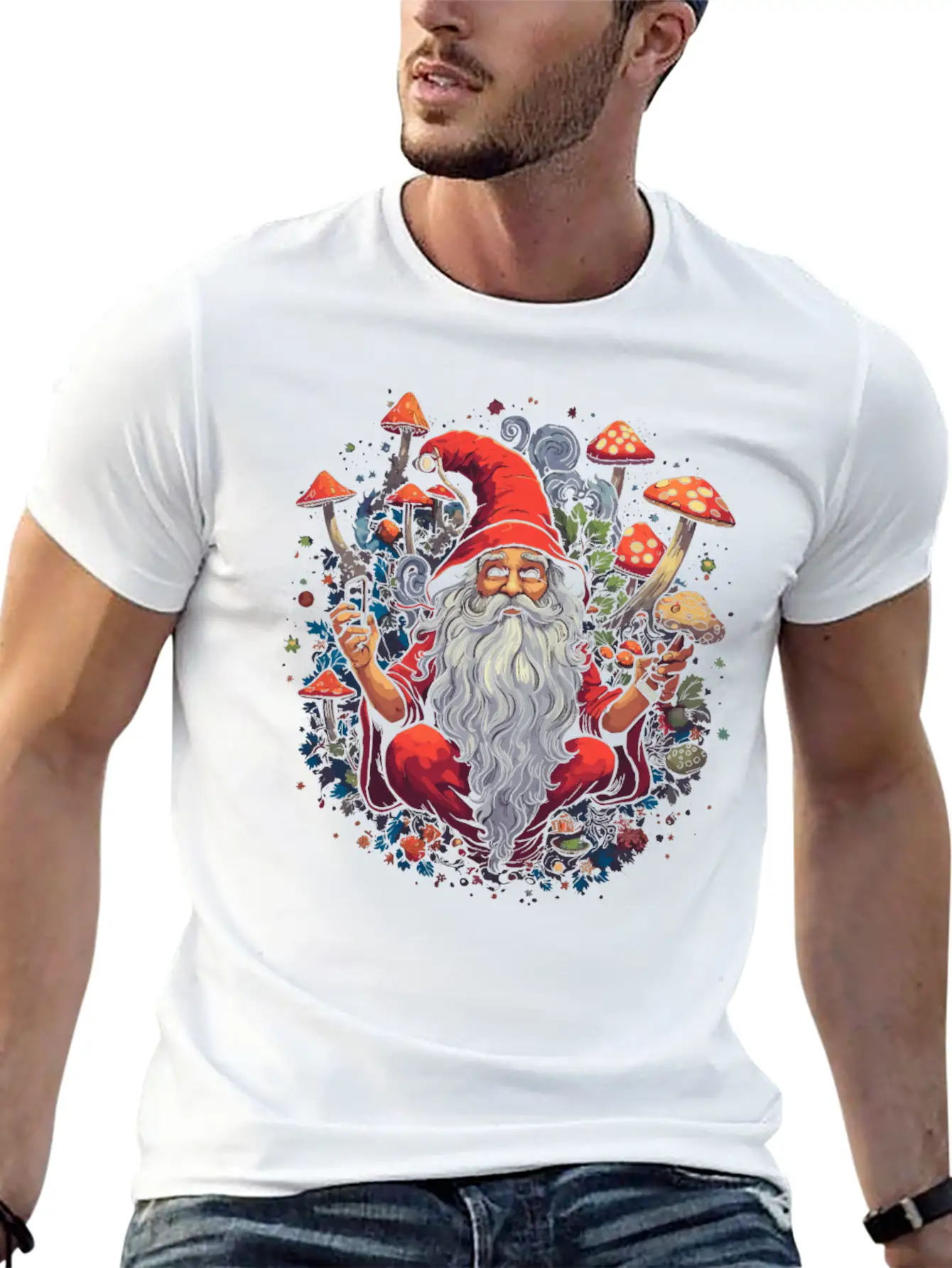 Fantasy Mushroom | Forest | Nature | Goa Festival Timeless Short Sleeve Tee – Comfy And Minimalist Design