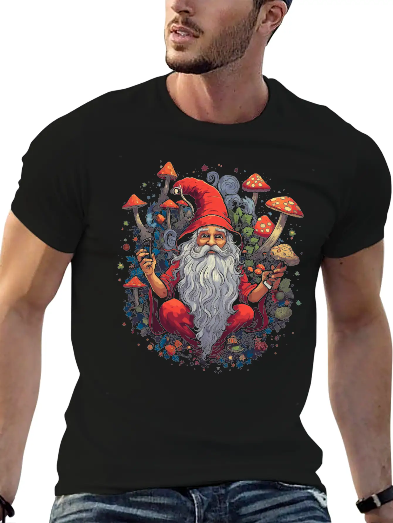 Fantasy Mushroom | Forest | Nature | Goa Festival Timeless Short Sleeve Tee – Comfy And Minimalist Design