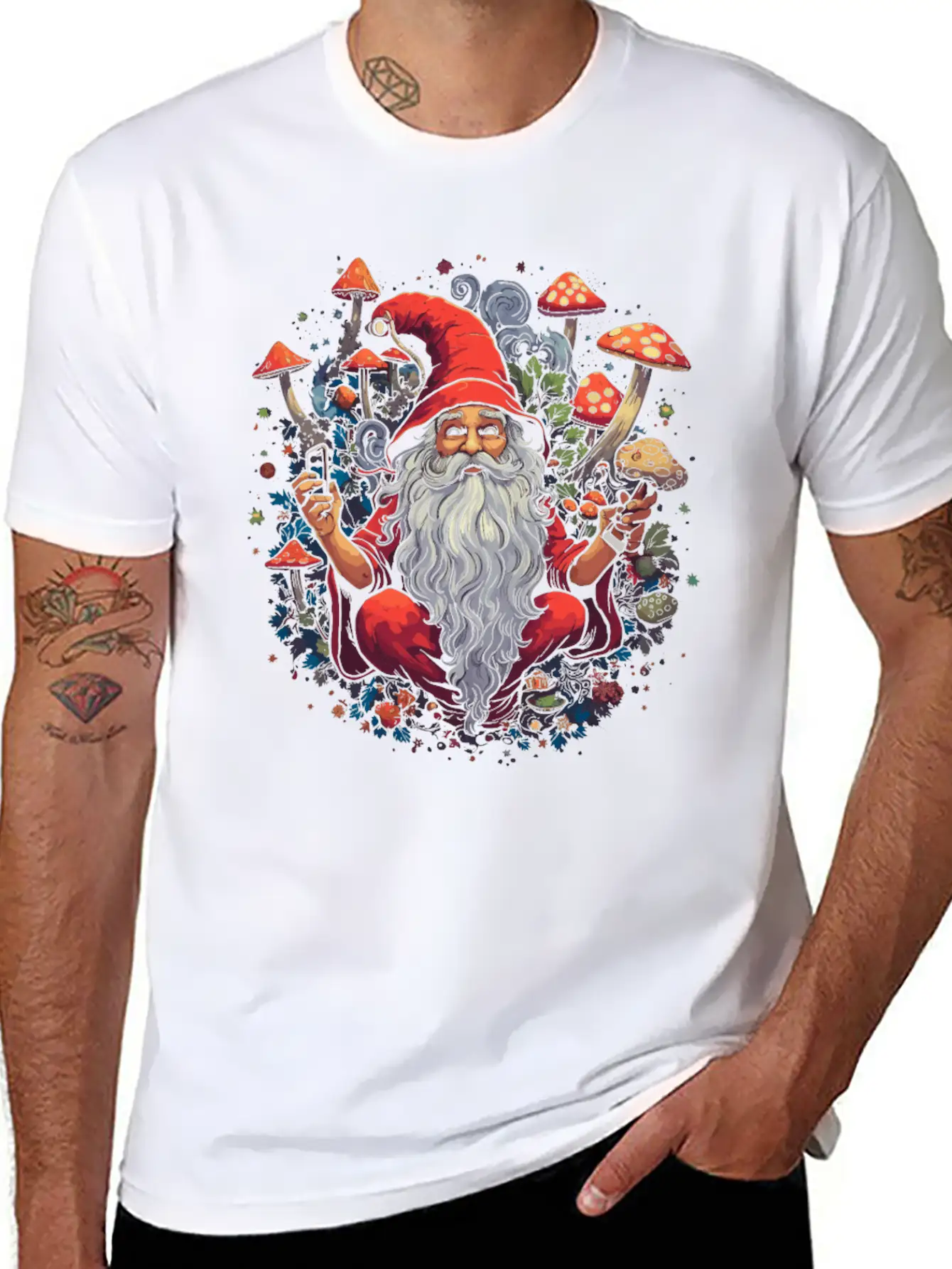 Fantasy Mushroom | Forest | Nature | Goa Festival Timeless Short Sleeve Tee – Comfy And Minimalist Design