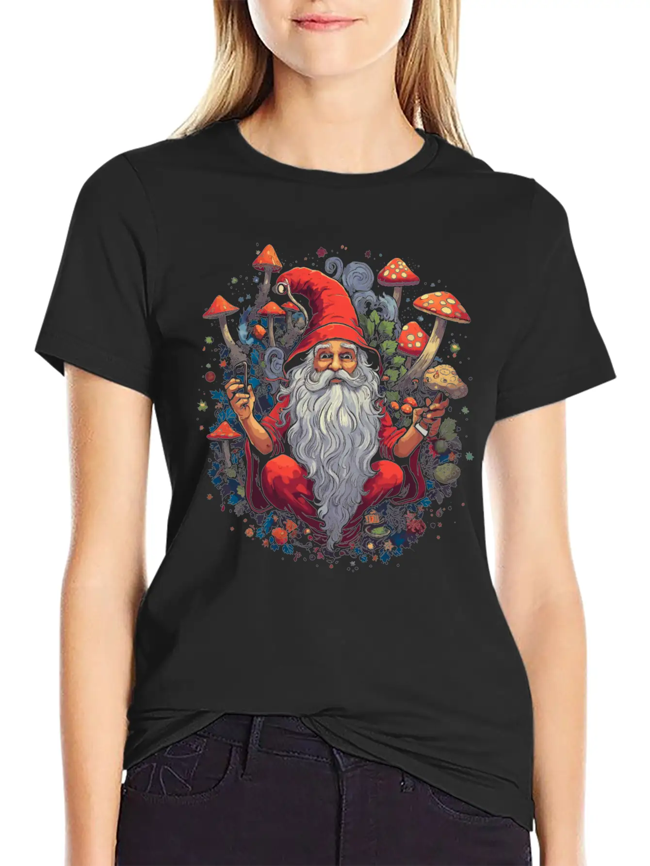 Fantasy Mushroom | Forest | Nature | Goa Festival Timeless Short Sleeve Tee – Comfy And Minimalist Design