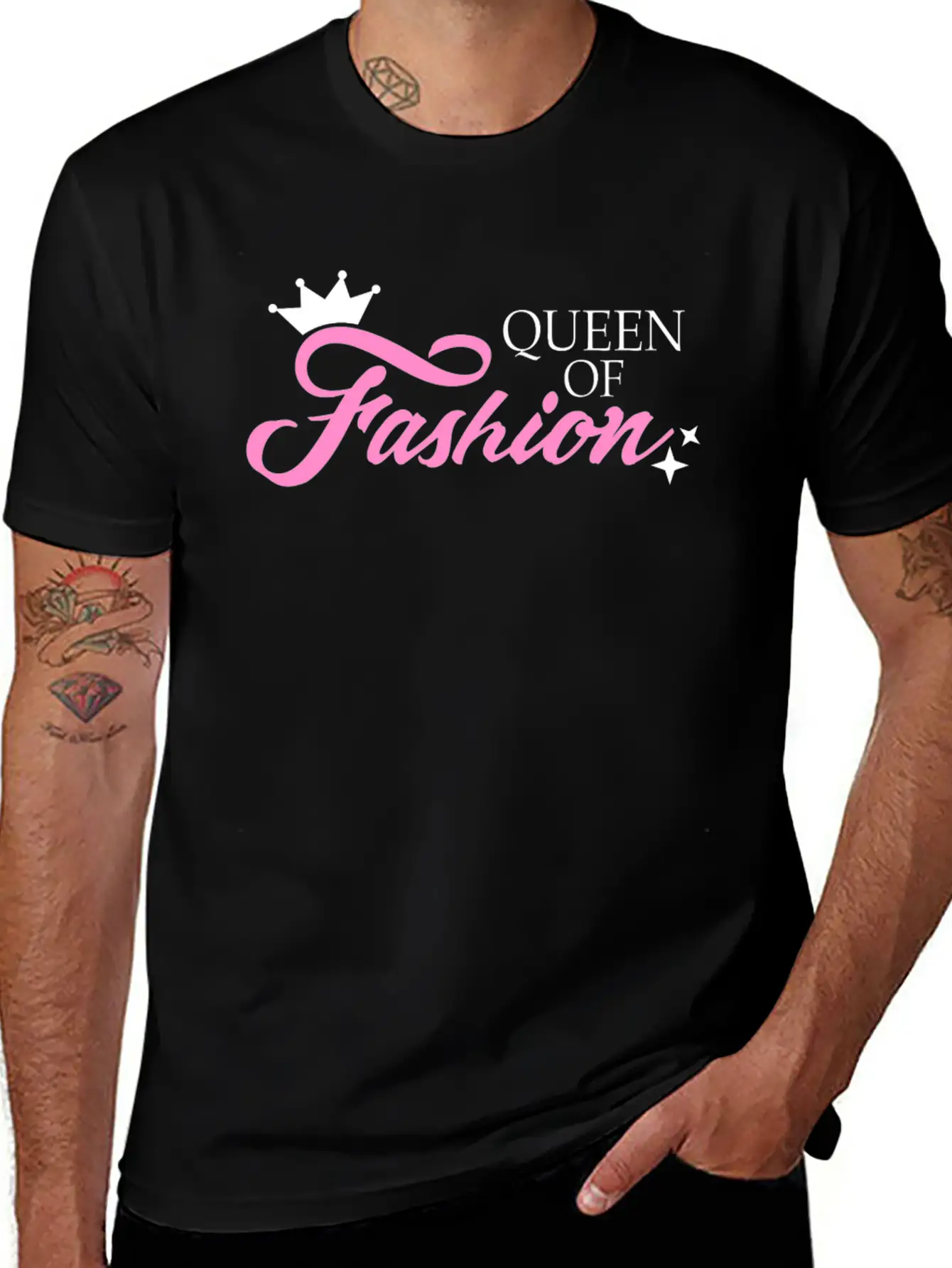 Fashion Design - Queen Of Fashion Basic Graphic T-Shirt – Daily Comfort In Soft Cotton