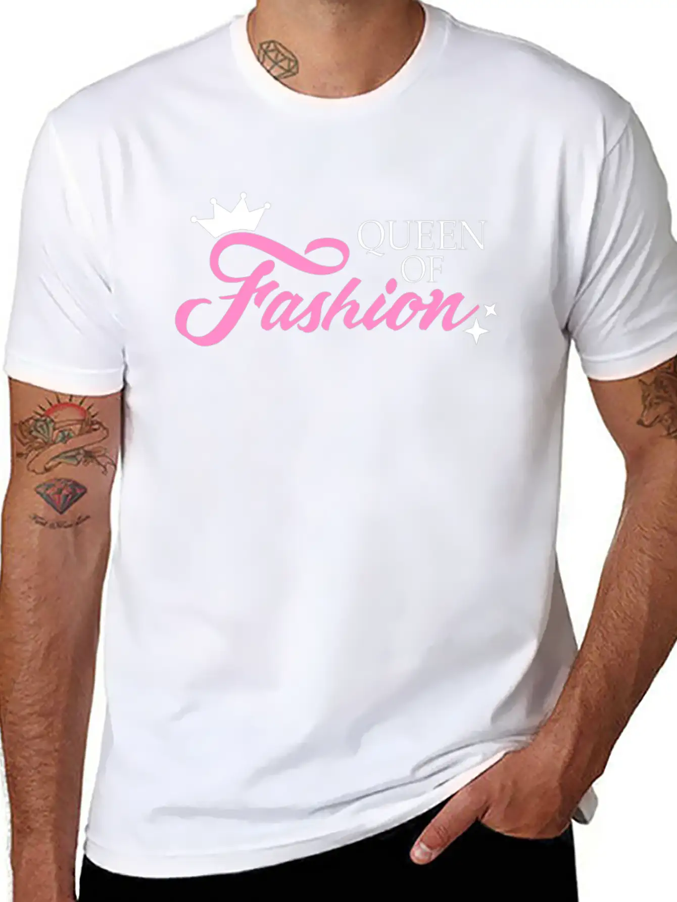 Fashion Design - Queen Of Fashion Basic Graphic T-Shirt – Daily Comfort In Soft Cotton