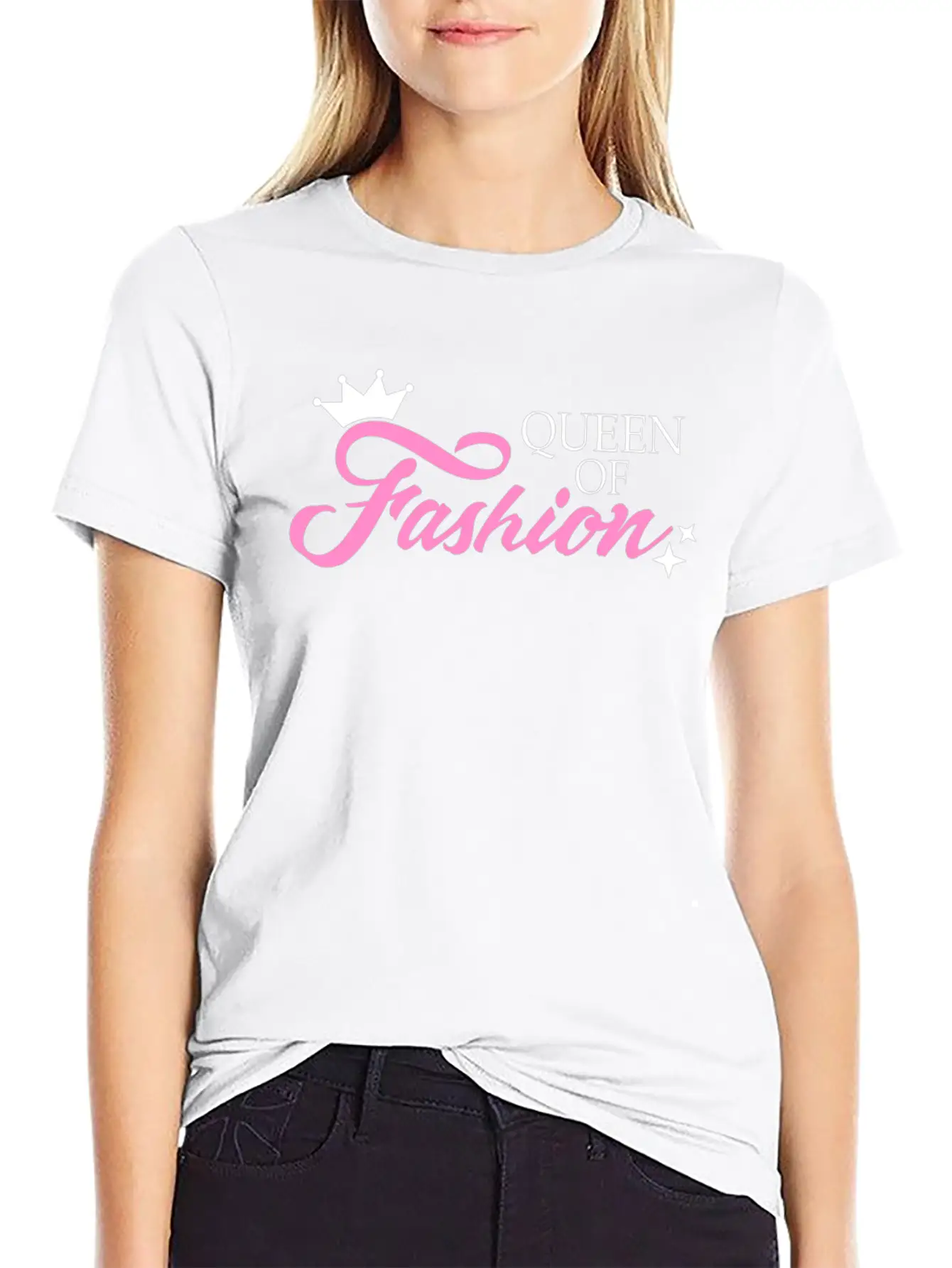 Fashion Design - Queen Of Fashion Basic Graphic T-Shirt – Daily Comfort In Soft Cotton