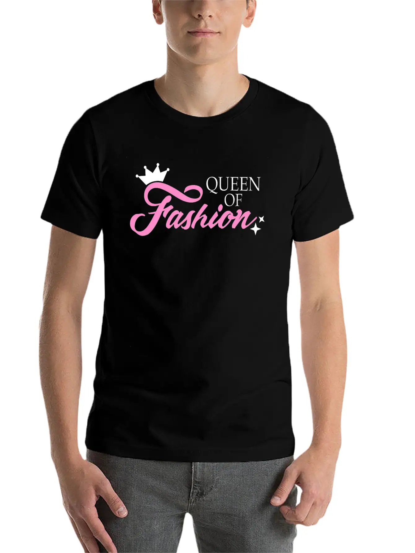 Fashion Design - Queen Of Fashion Basic Graphic T-Shirt – Daily Comfort In Soft Cotton