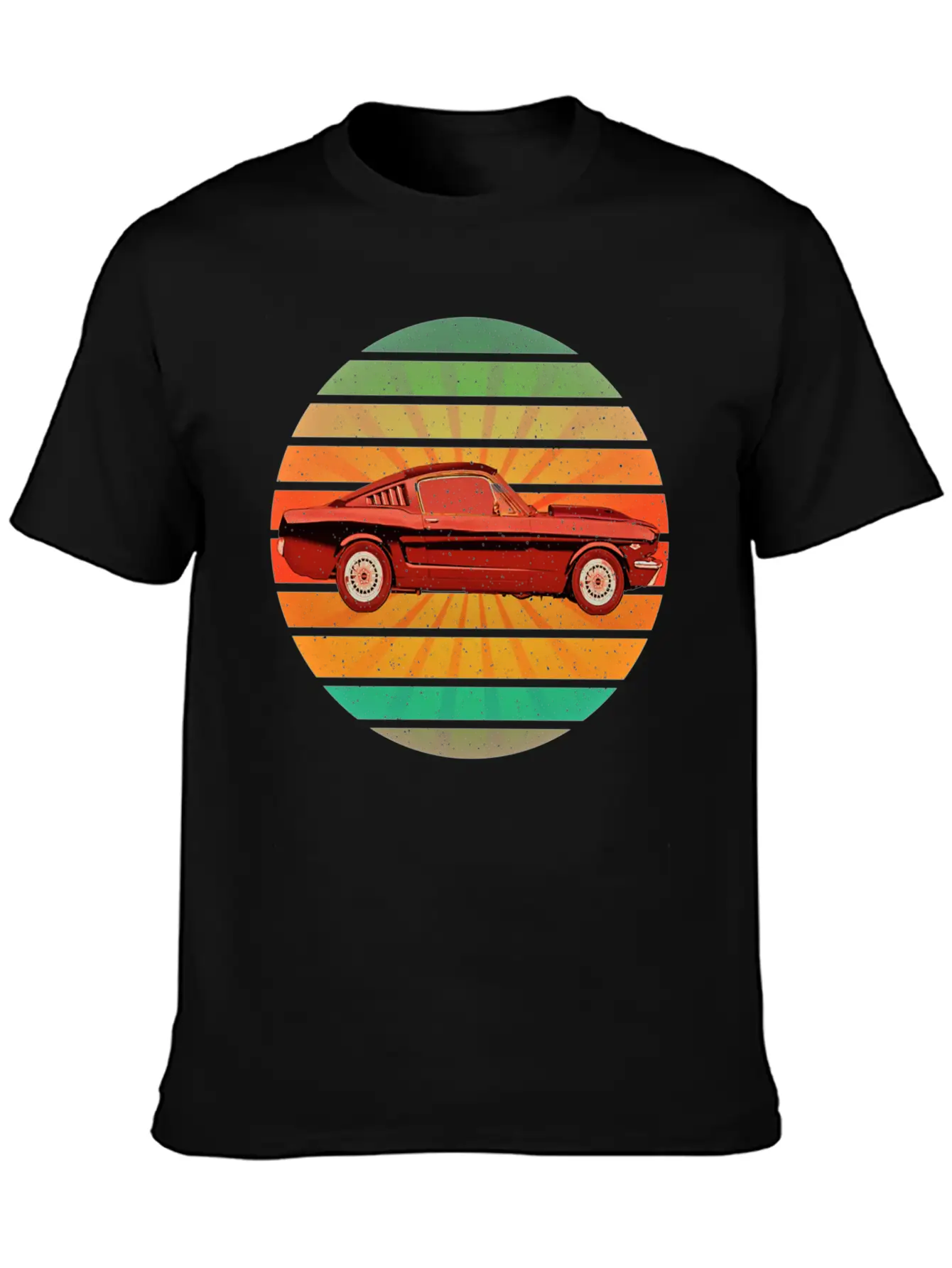 Fastest Car In The World In Summer Retro Sunset Unisex Short Sleeve Soft Cotton T-Shirt – Casual Everyday Wear