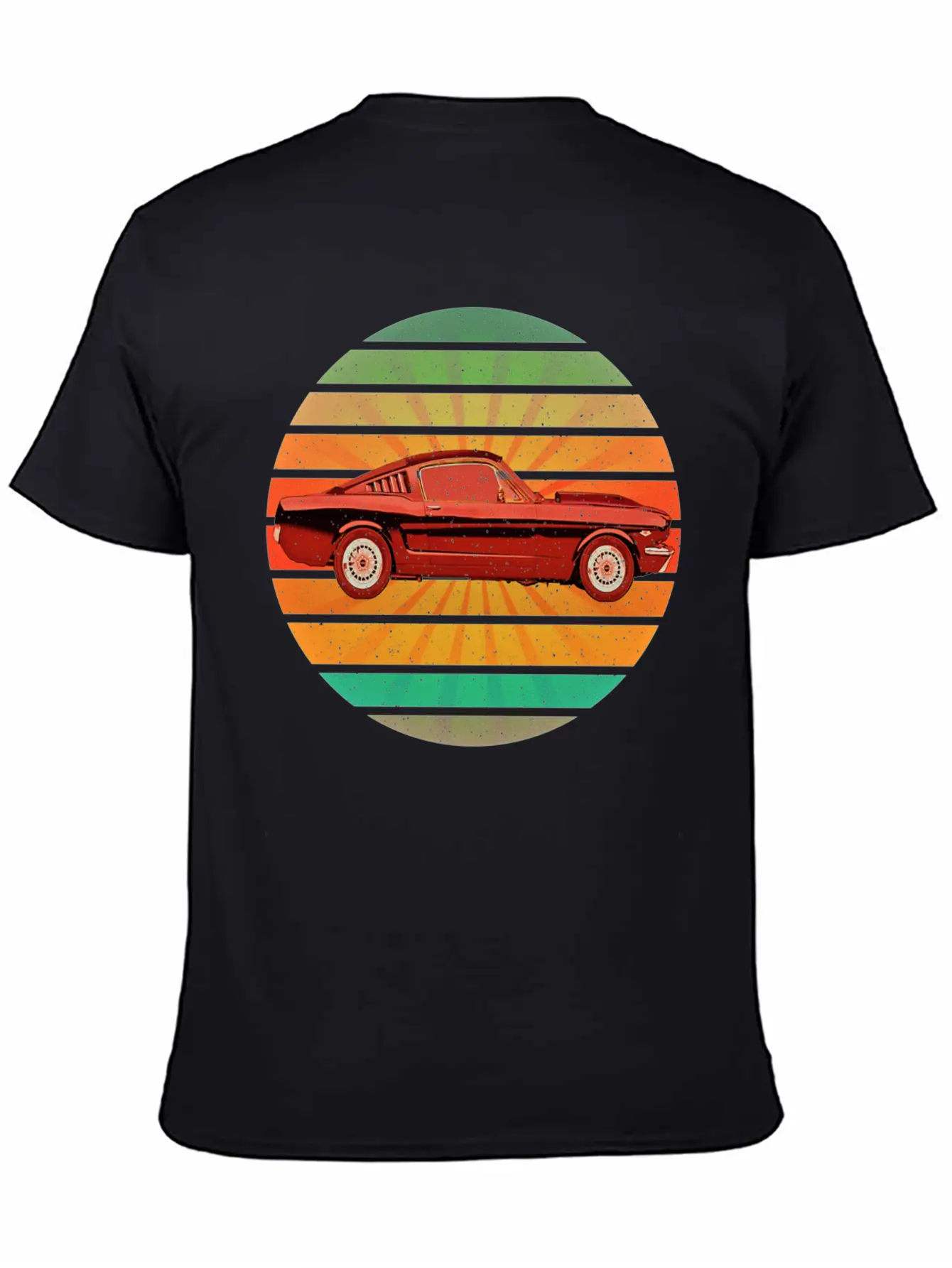 Fastest Car In The World In Summer Retro Sunset Unisex Short Sleeve Soft Cotton T-Shirt – Casual Everyday Wear