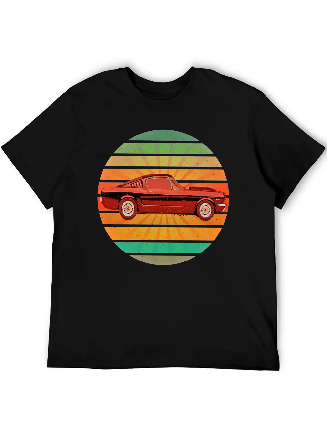 Fastest Car In The World In Summer Retro Sunset Unisex Short Sleeve Soft Cotton T-Shirt – Casual Everyday Wear