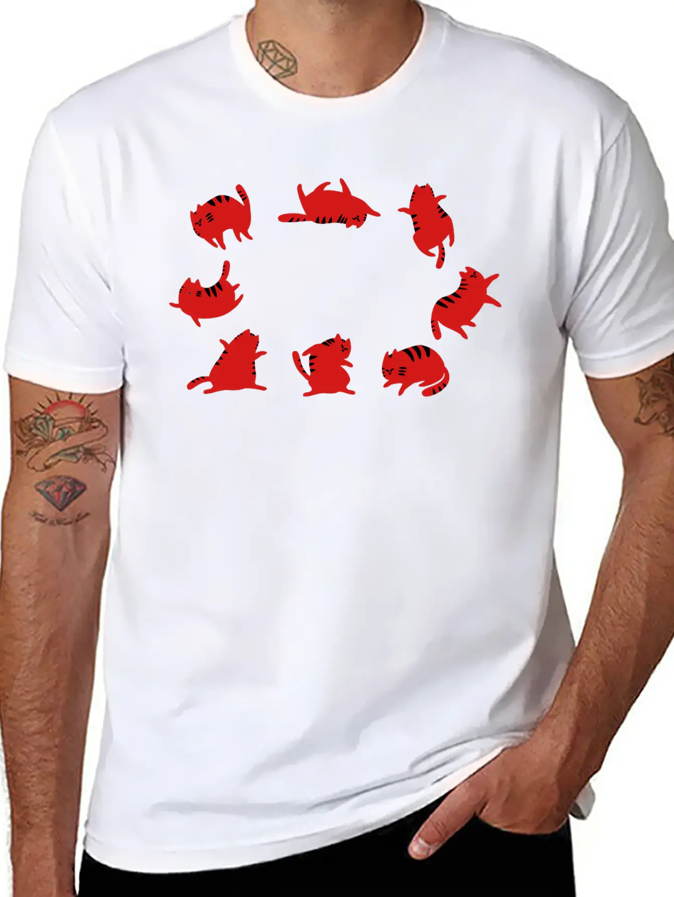 Fat Cats Dancing Unisex Casual T-Shirt – Clean Design For Daily Comfort
