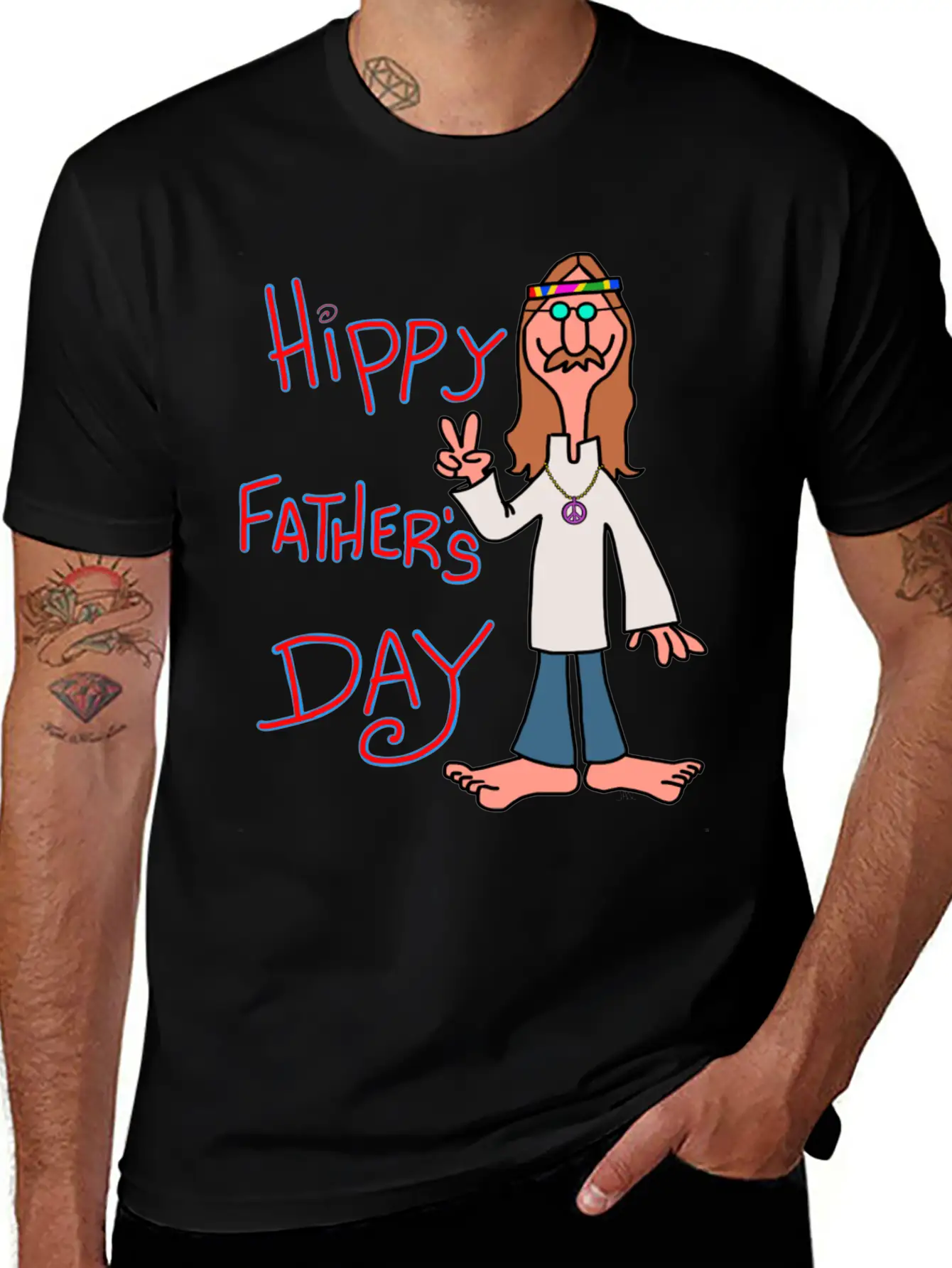 Father Day Hippy Father S Day S Stylish Everyday T-Shirt – Unisex Basic Cotton Tee