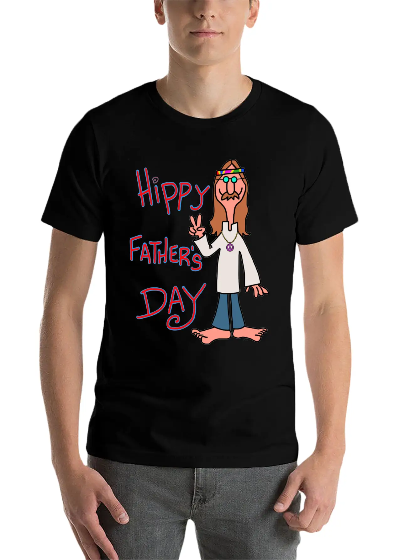 Father Day Hippy Father S Day S Stylish Everyday T-Shirt – Unisex Basic Cotton Tee