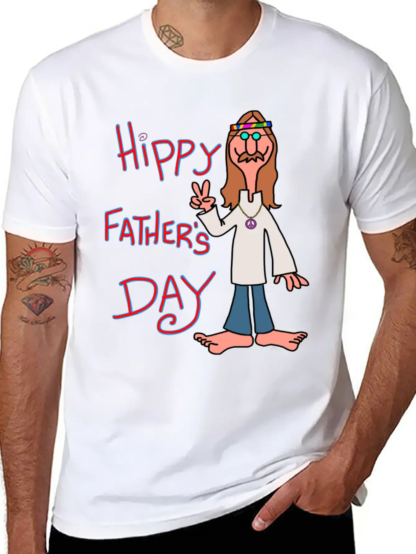 Father Day Hippy Father S Day S Stylish Everyday T-Shirt – Unisex Basic Cotton Tee